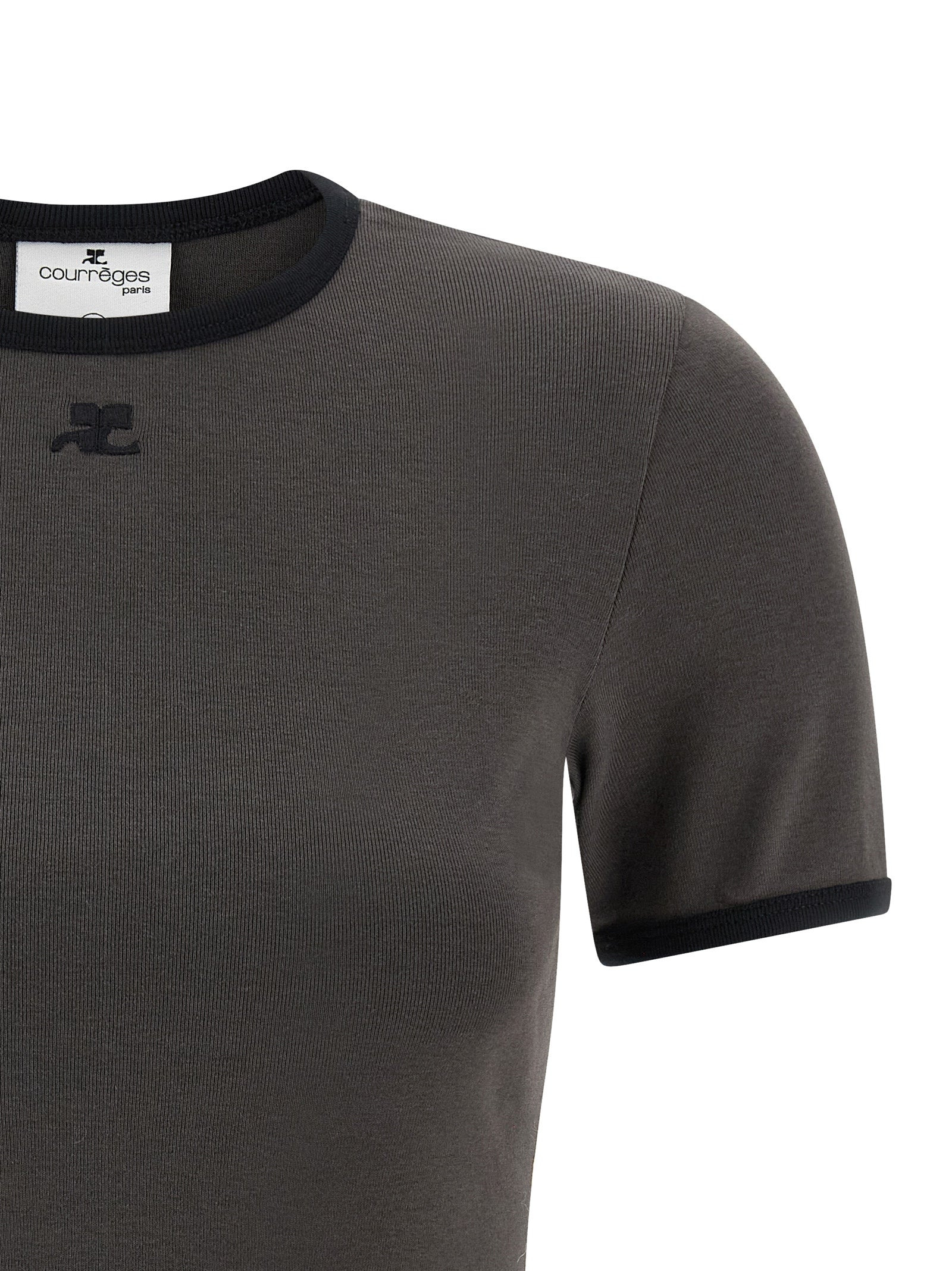 Courreges Women 'Signature Contrast' T-Shirt - 3