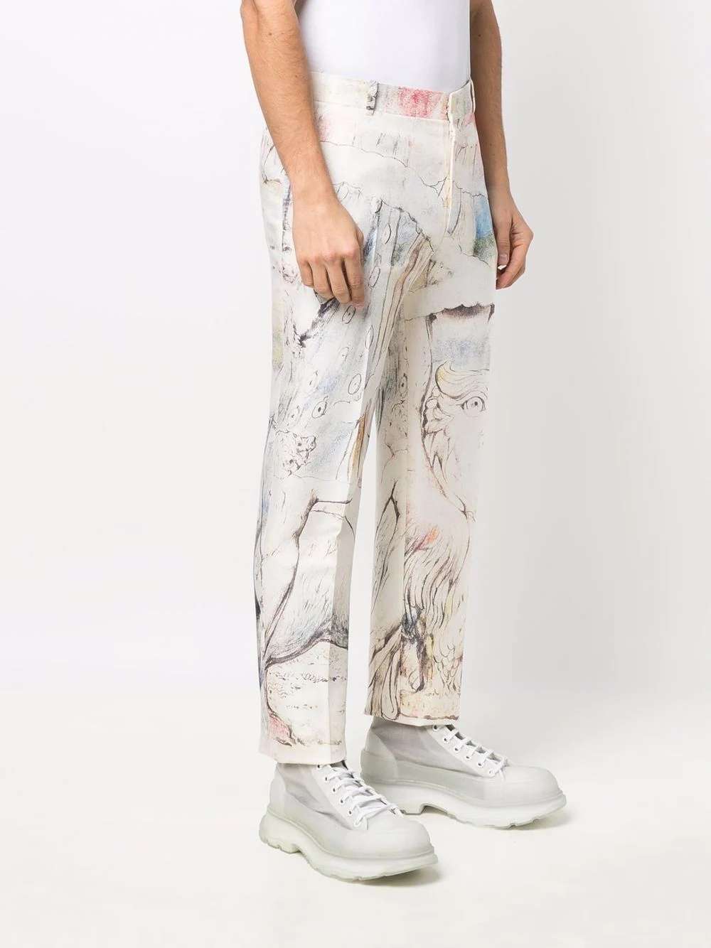 William Blake Dante print trousers - 3