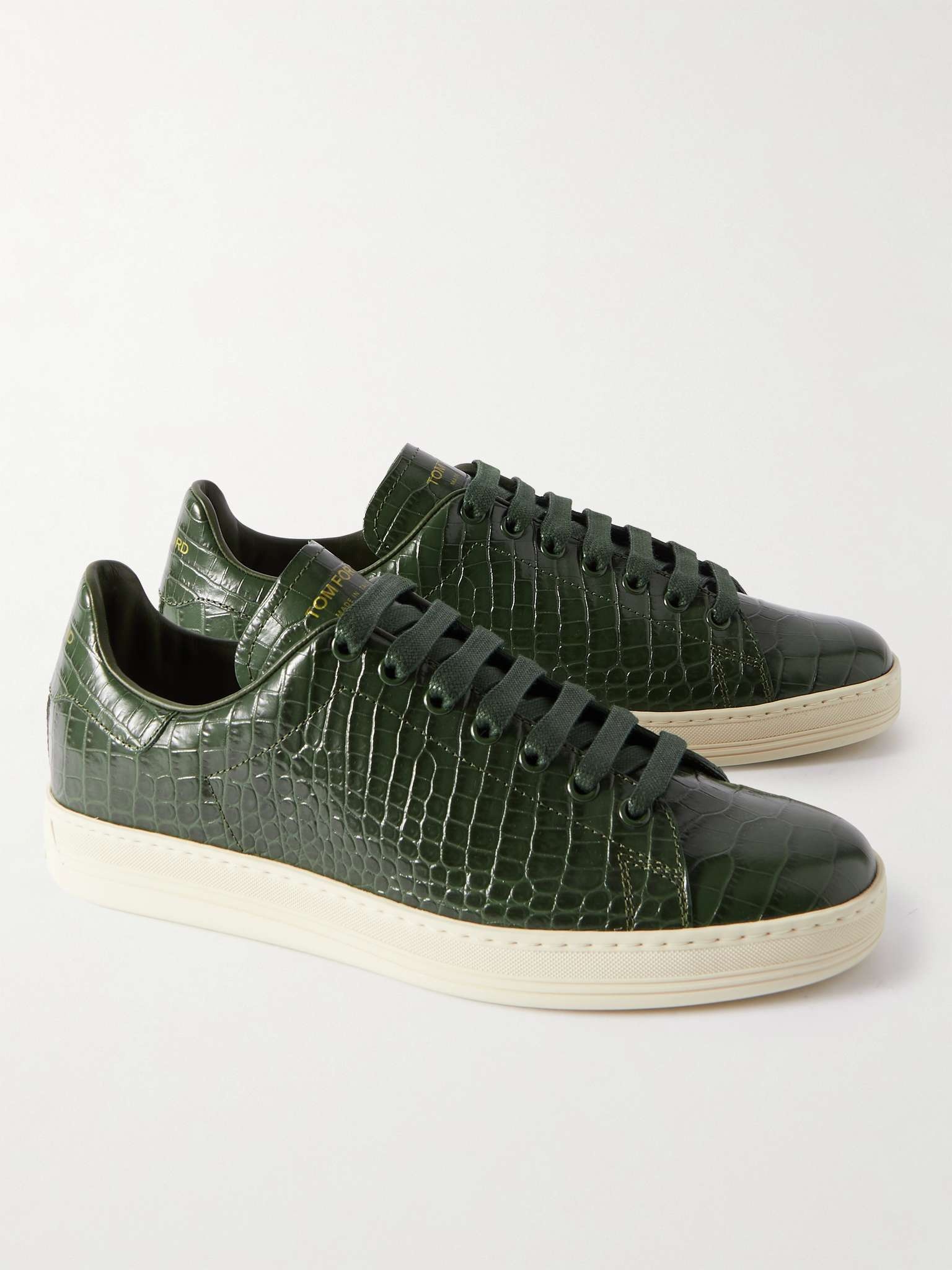 Warwick Croc-Effect Patent-Leather Sneakers - 4