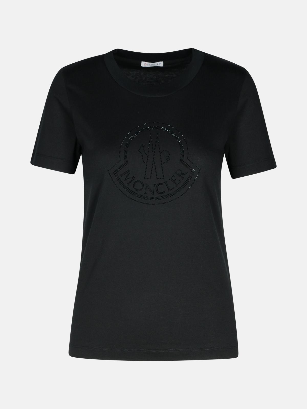 BLACK COTTON T-SHIRT - 1