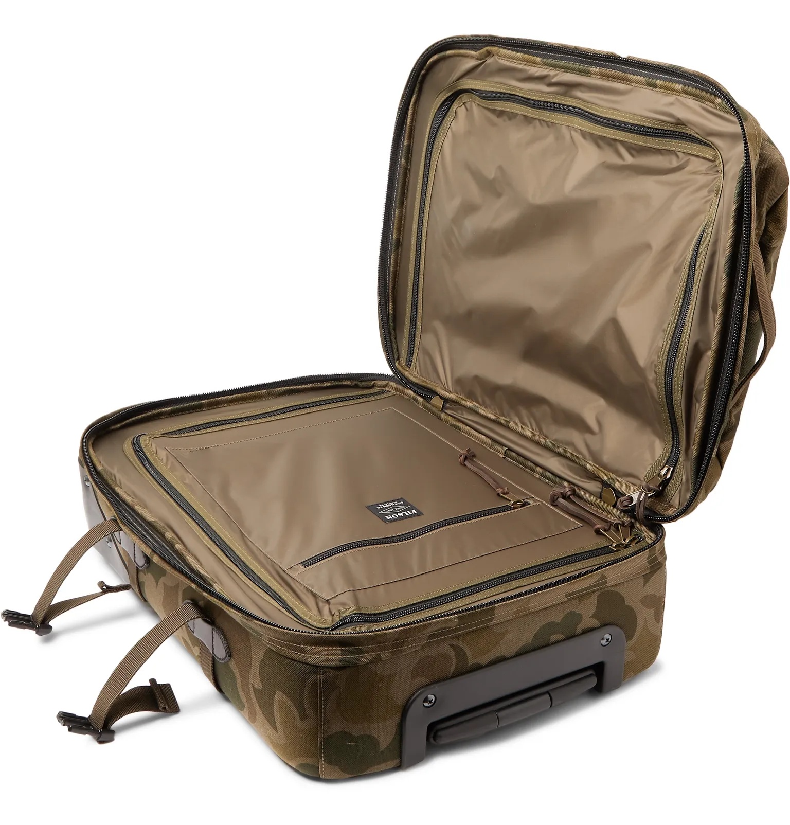 Dryden Leather-Trimmed Camouflage-Print CORDURA Carry-On Suitcase - 3