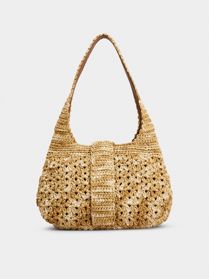 Belle Vivier Small Hobo Bag in crochet 7