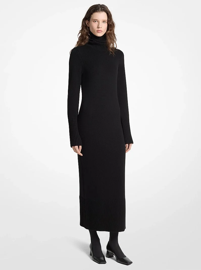 Wool Turtleneck Dress - 1