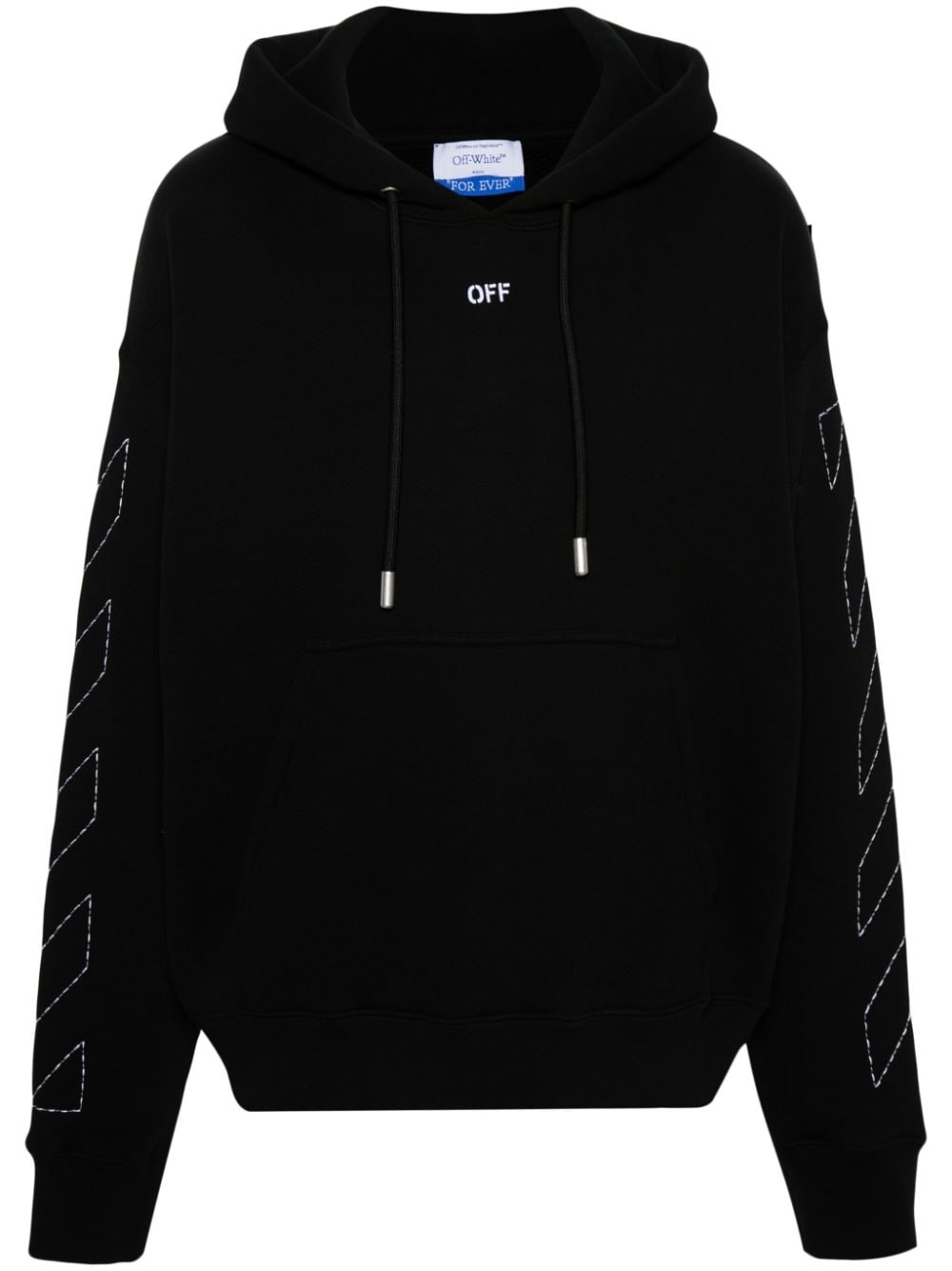 embroidered-logo cotton hoodie - 1