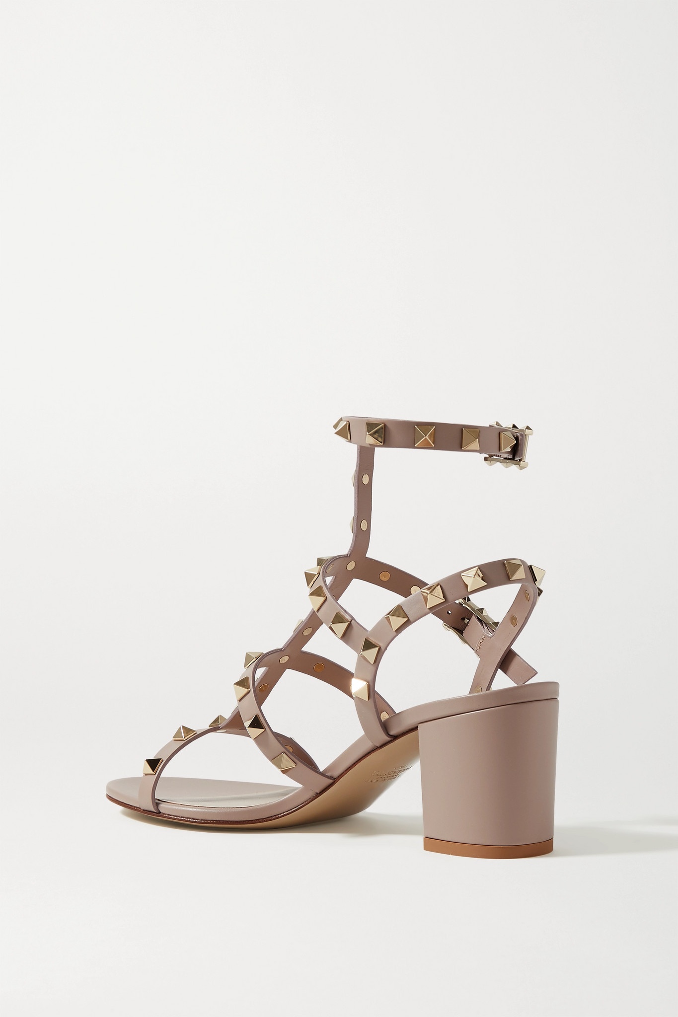 Valentino Garavani The Rockstud 60 patent-leather sandals - 3