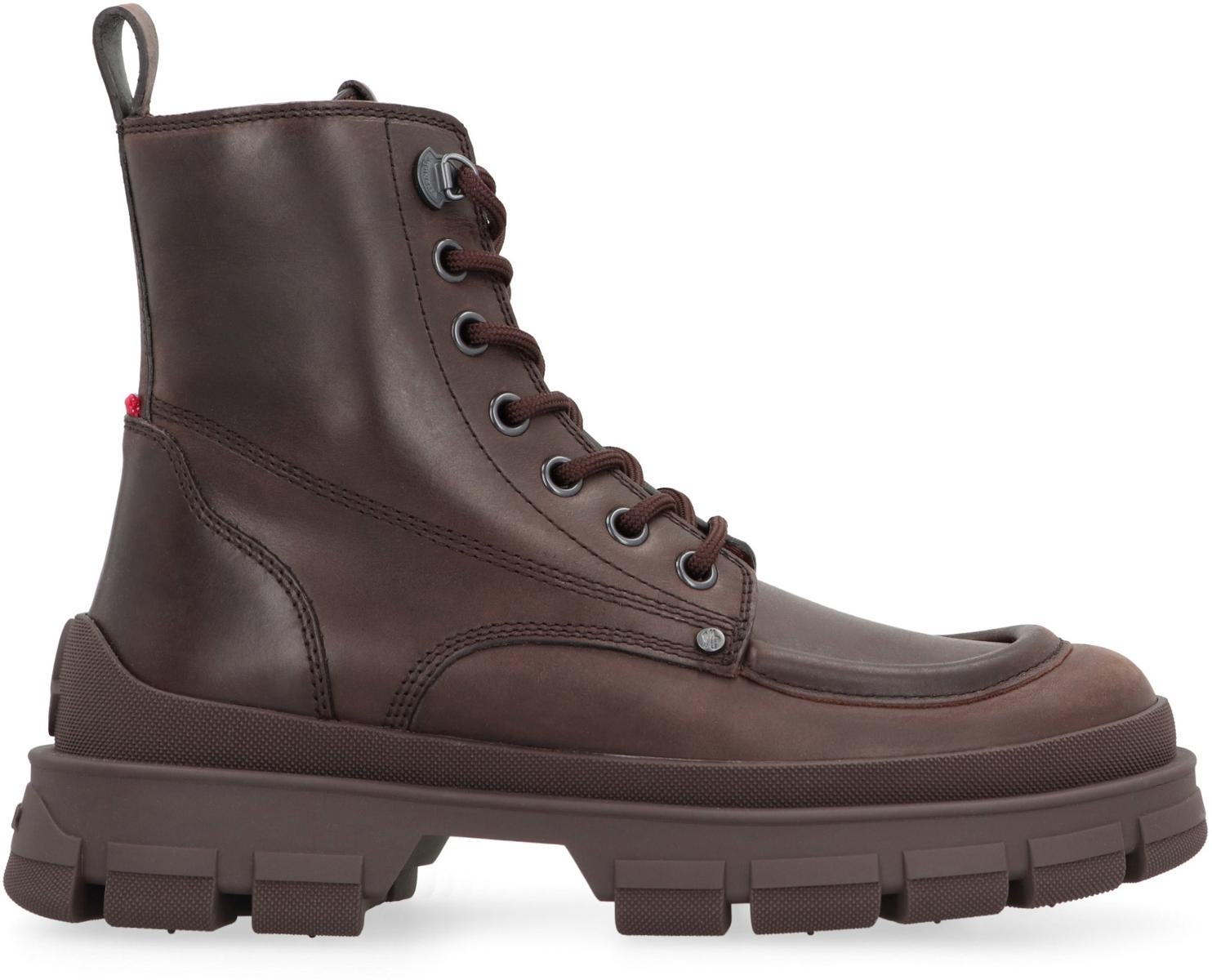 Moncler Hevea City Leather Lace-Up Boots - 2