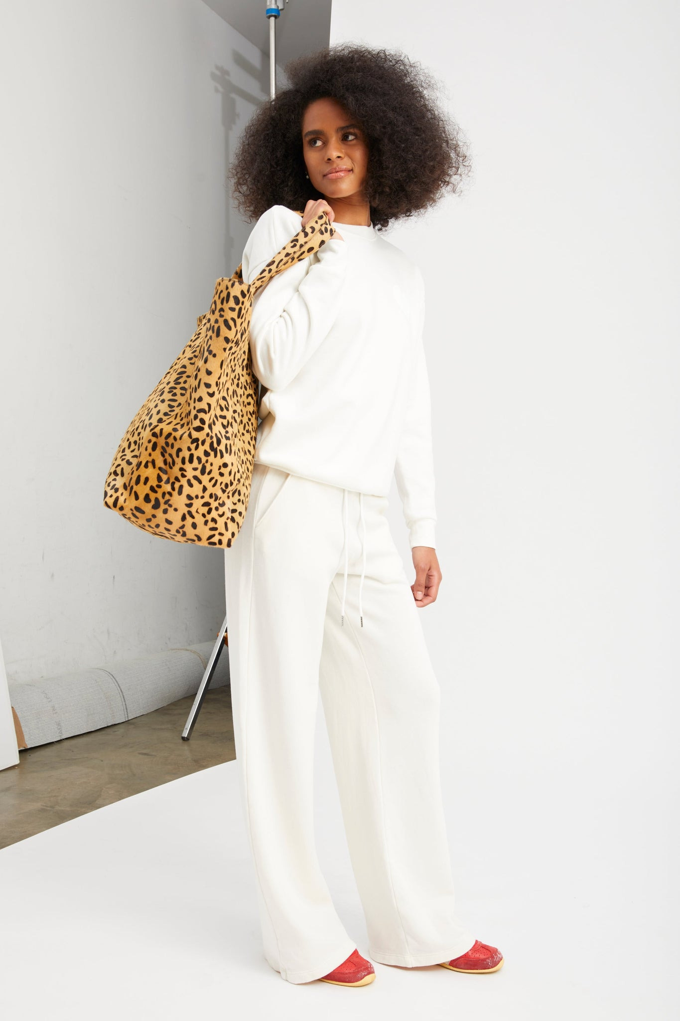 CHEETAH SUEDE LARGE CLASSIC TOTE - 2