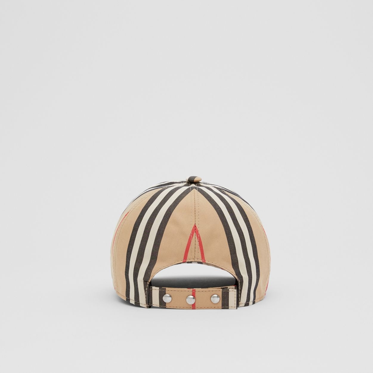 Monogram Motif Icon Stripe Cotton Baseball Cap - 4