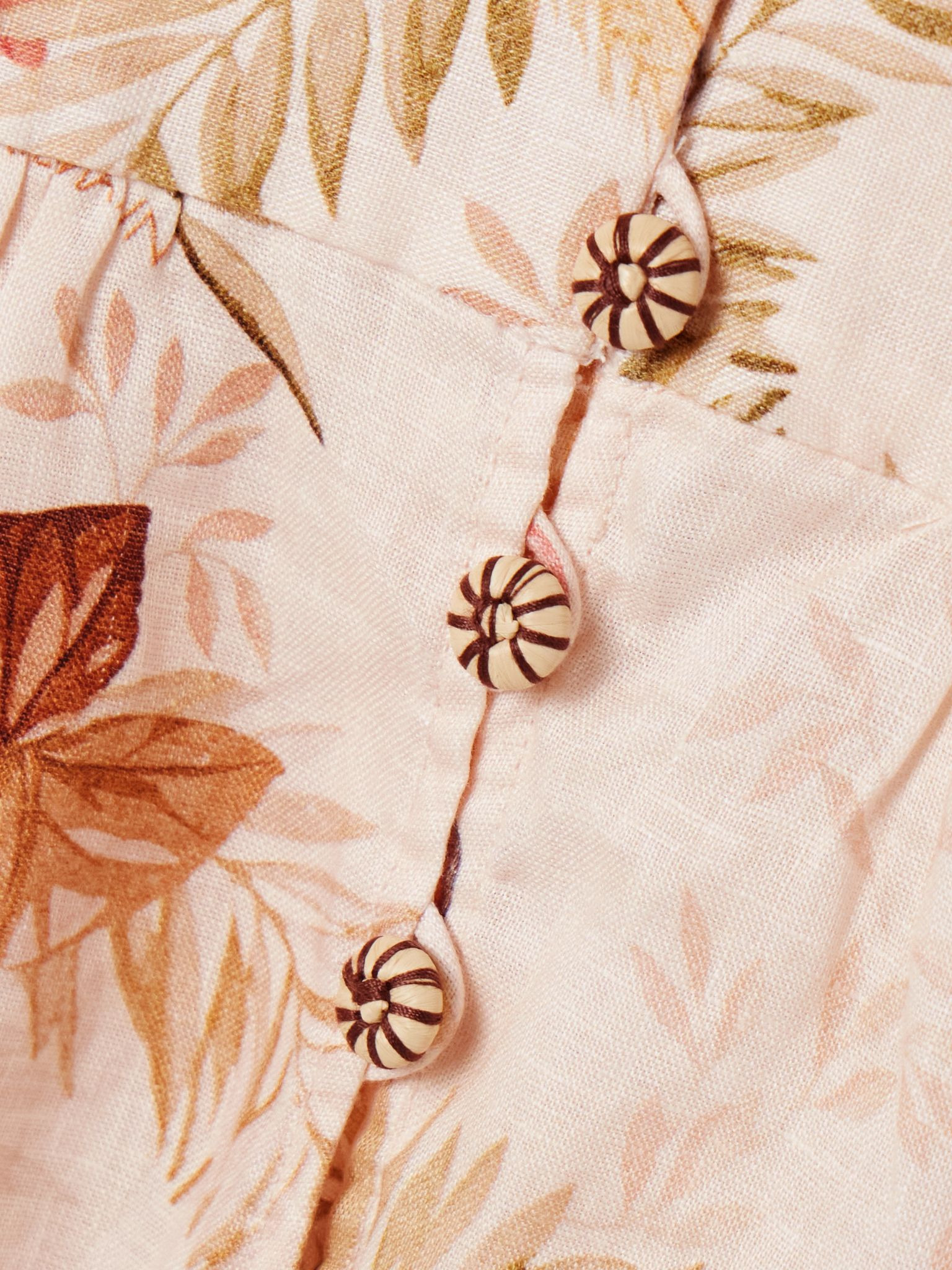 Ascension printed linen midi dress Orange - 4