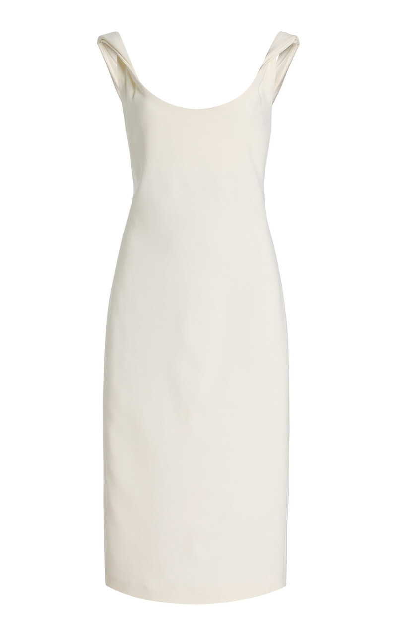Twisted Crepe Dress off-white 1