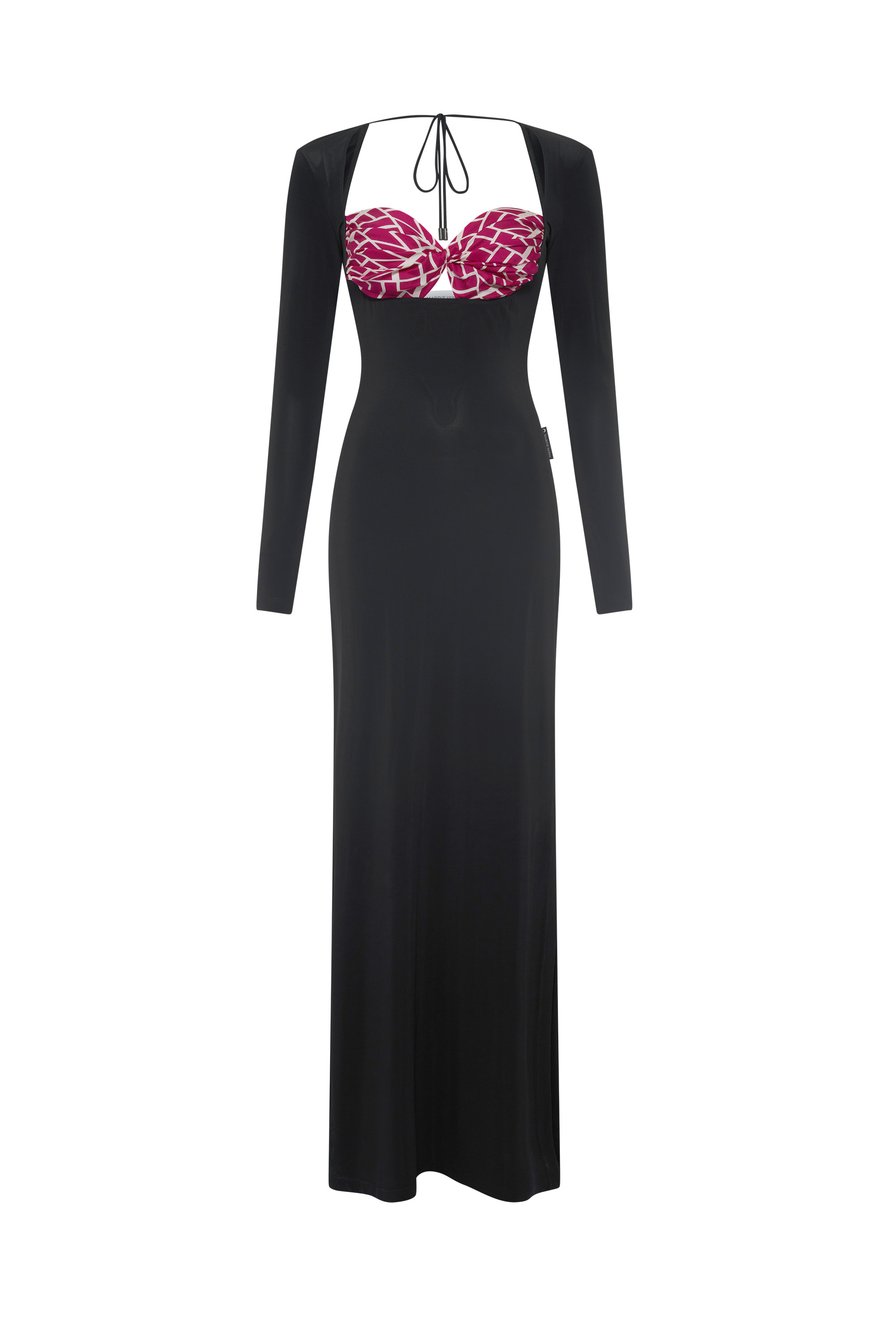Regenerated Silk Scarves Long Fitted Dress - 6