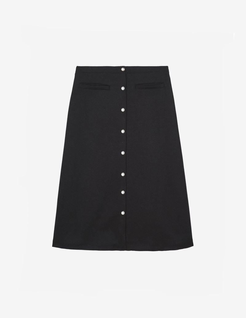 SNAPS MIDI SKIRT - 1