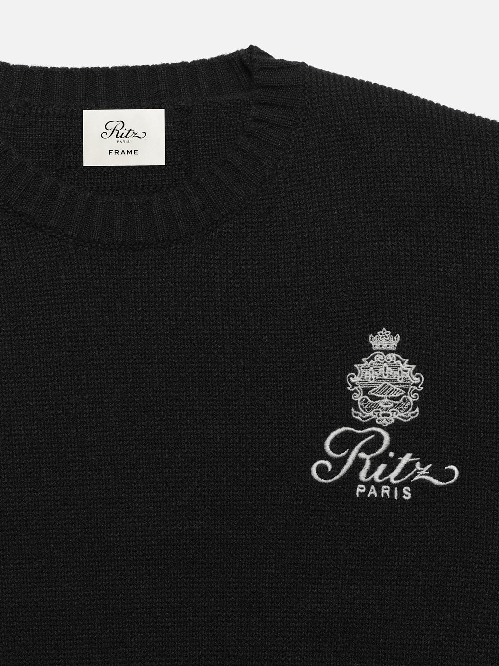 Ritz Men's Cashmere Crewneck in Black - 2