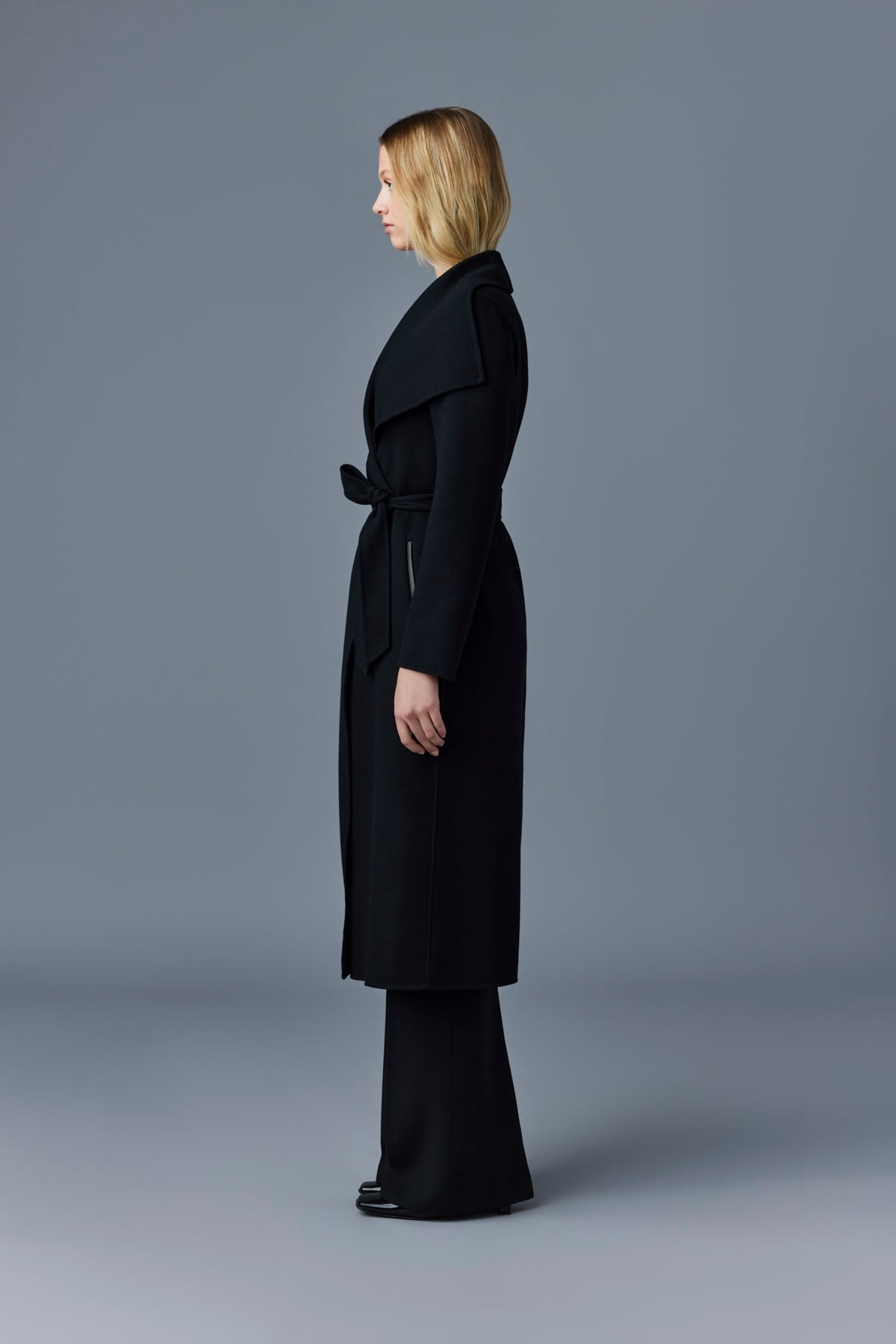 MAI Double-face wool wrap coat - 3