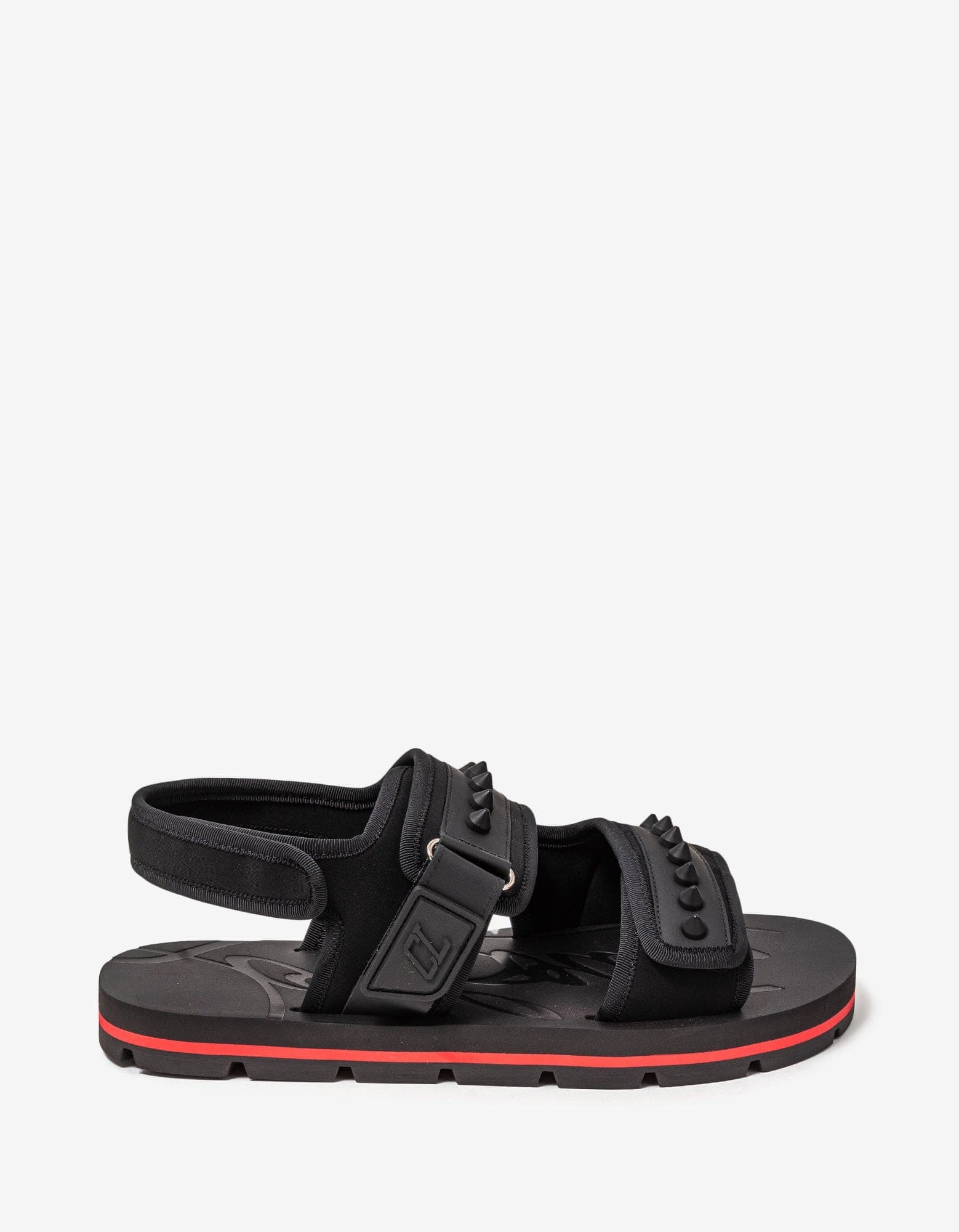 Christian Louboutin Siwa Flat Black Sandals | zoofashions