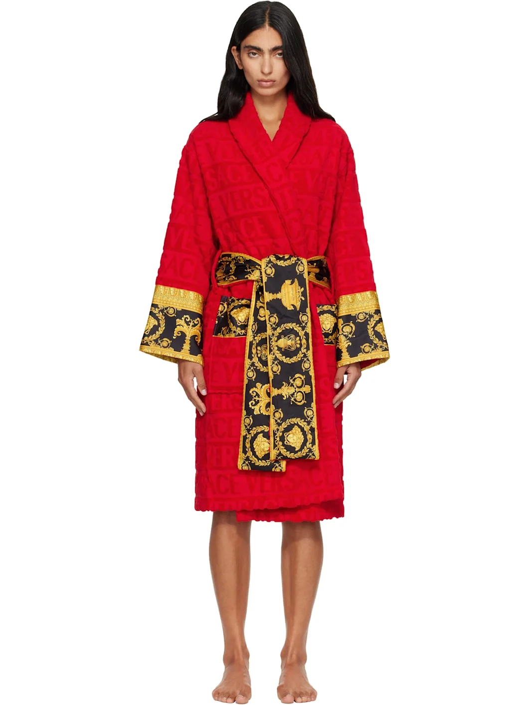 Red 'I Heart Baroque' Bathrobe - 1