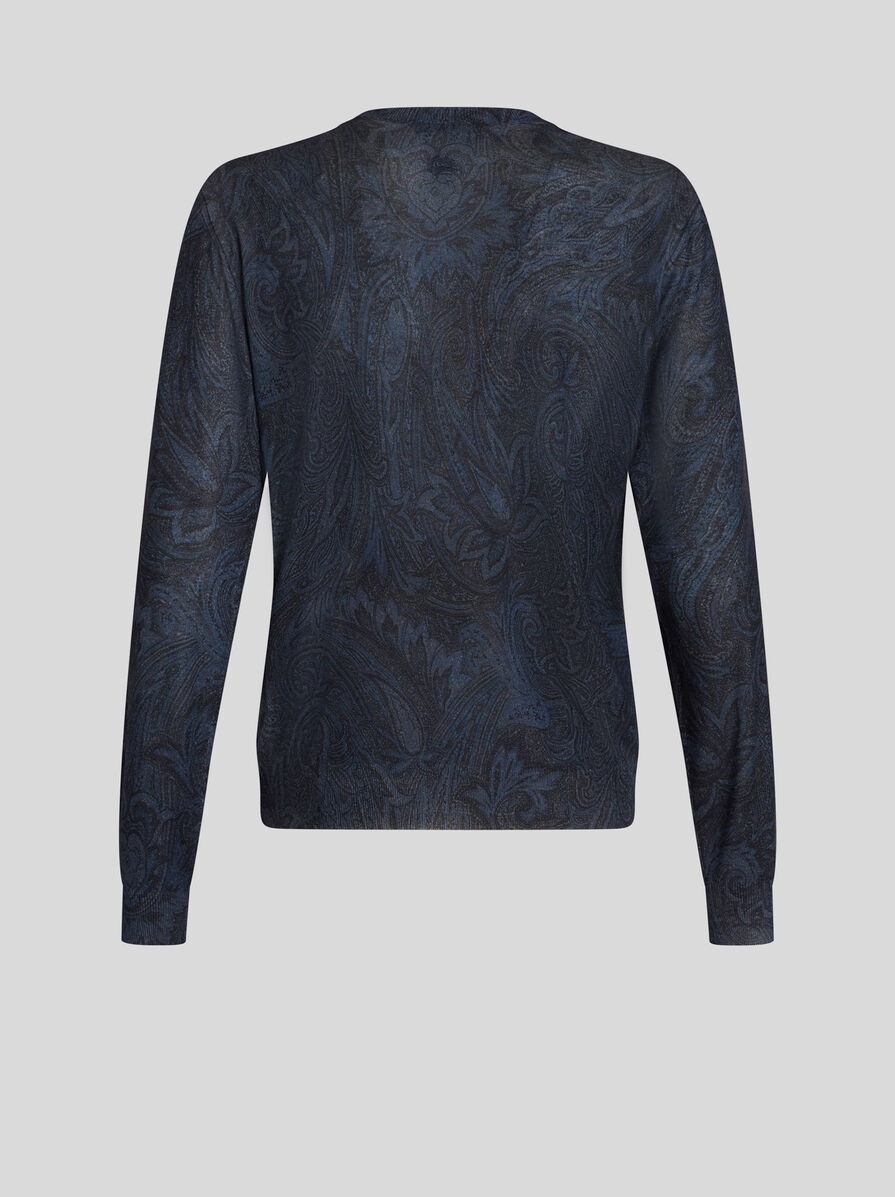 SILK AND CASHMERE PAISLEY SWEATER - 5