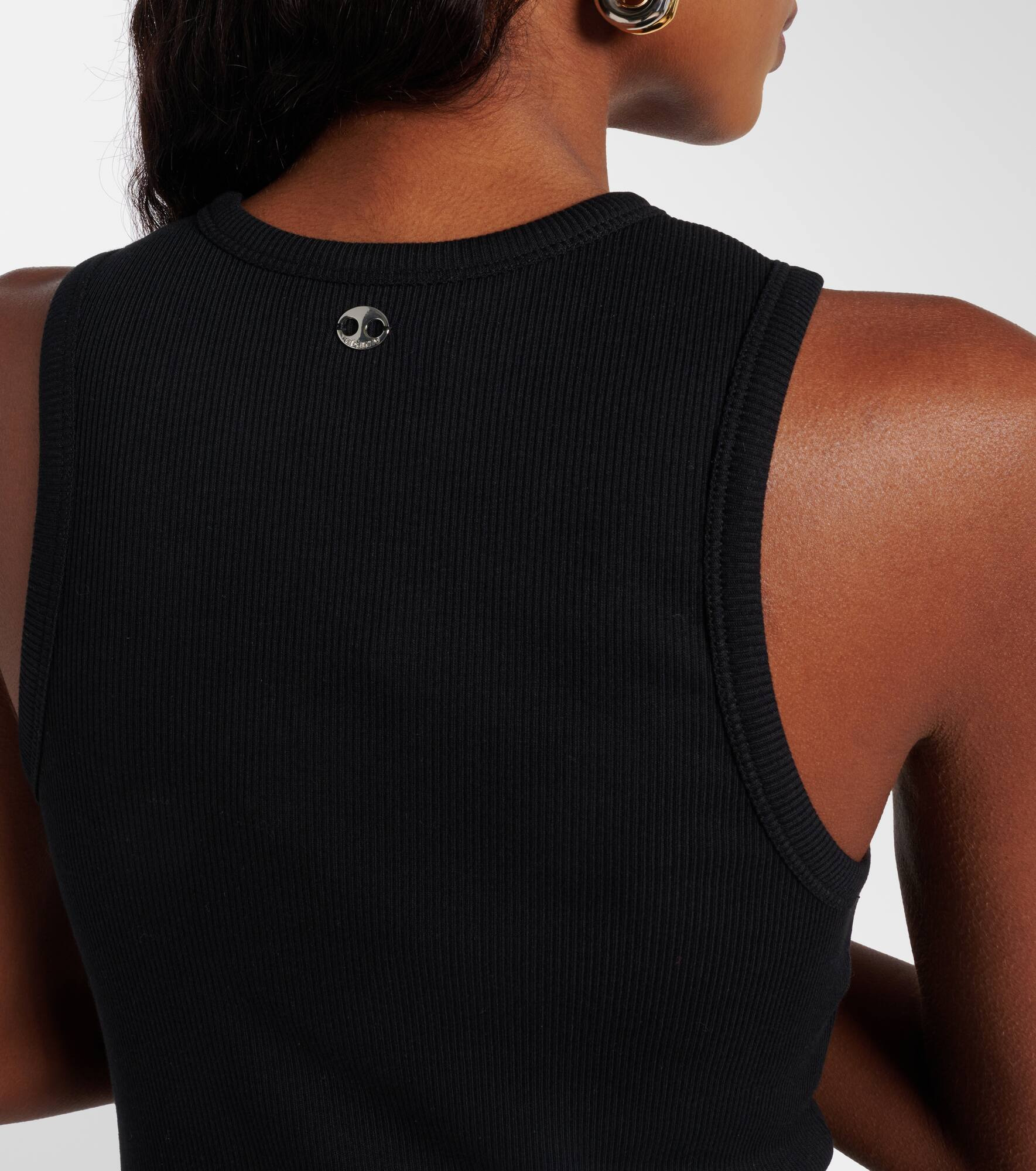 Embellished cotton-blend tank top - 5