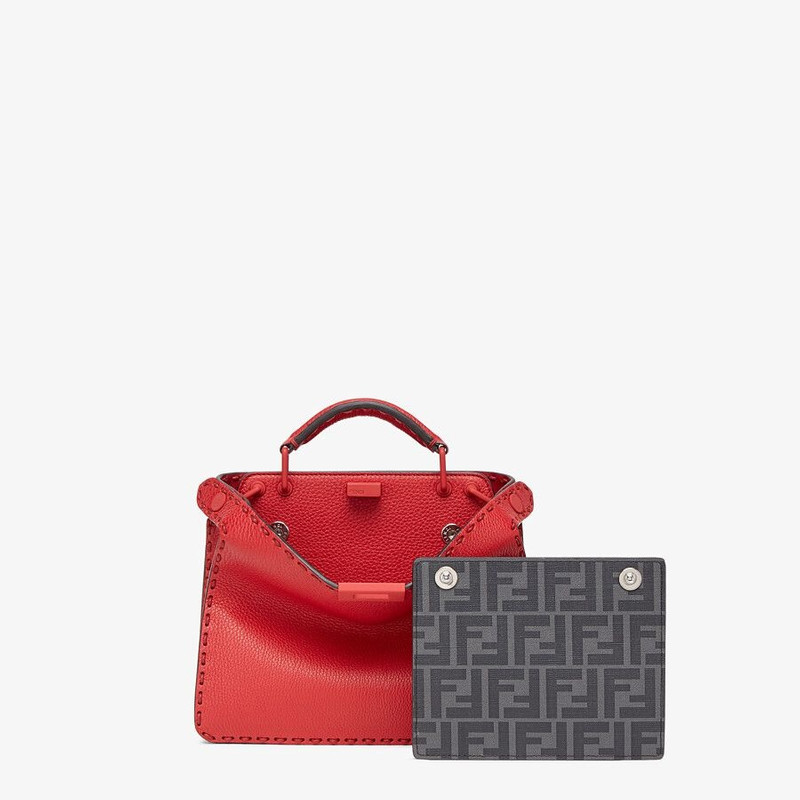 FENDI Red leather bag outlook