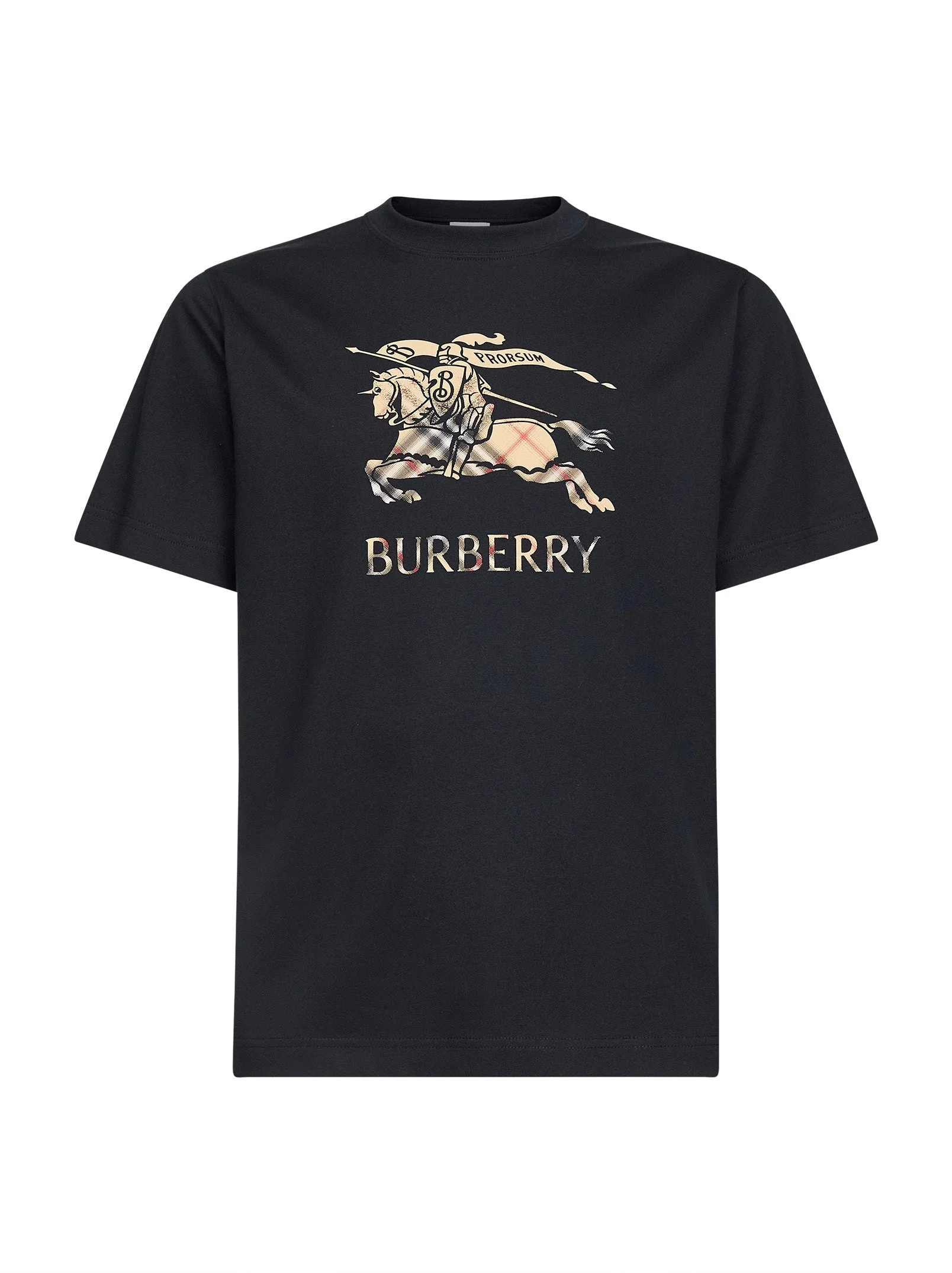 Burberry Men Black Cotton Ekd T-Shirt - 1