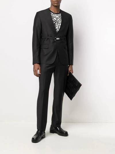 GCDS double-breasted belted two-piece suit outlook