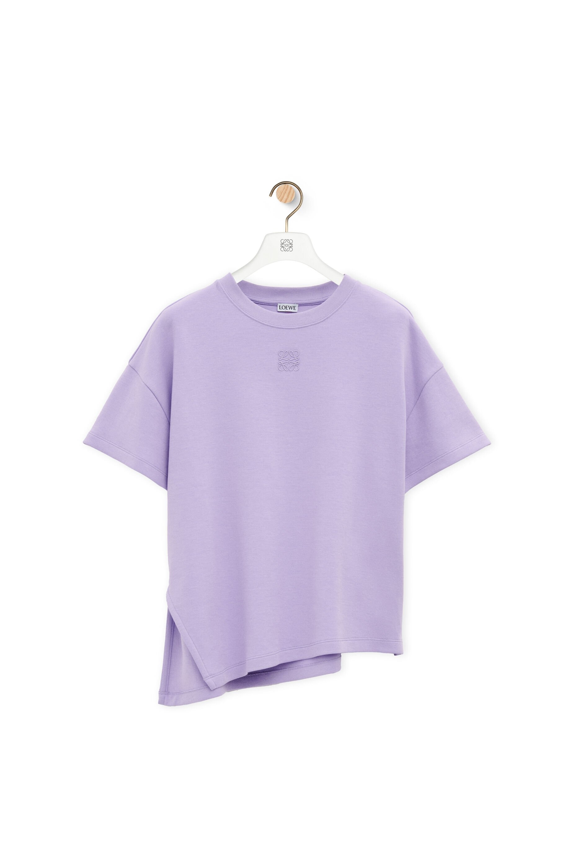 Asymmetric T-shirt in cotton blend - 1