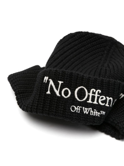Off-White No Offence embroidered beanie outlook