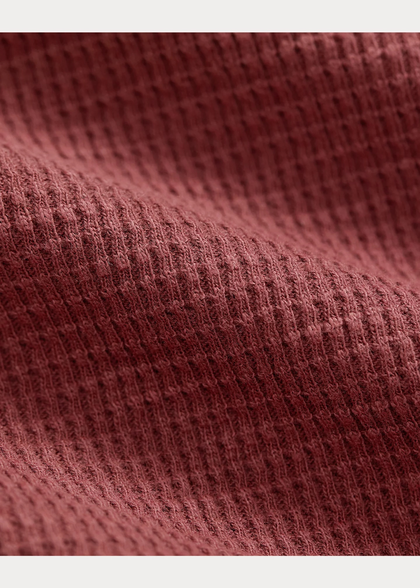 Garment-Dyed Waffle-Knit Henley Shirt - 4