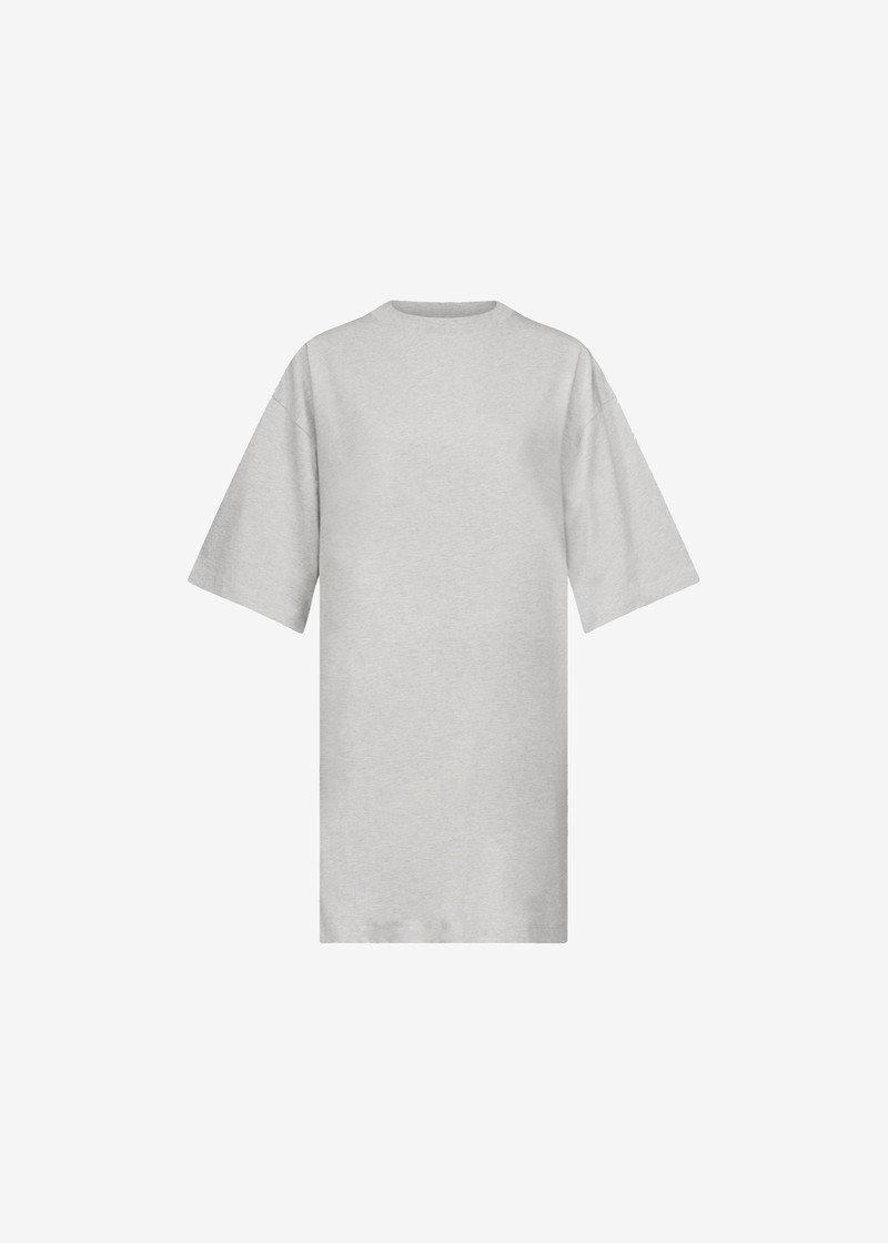 Loulou de Saison Ayaz Oversized T-Shirt Dress - Grey Melange 1