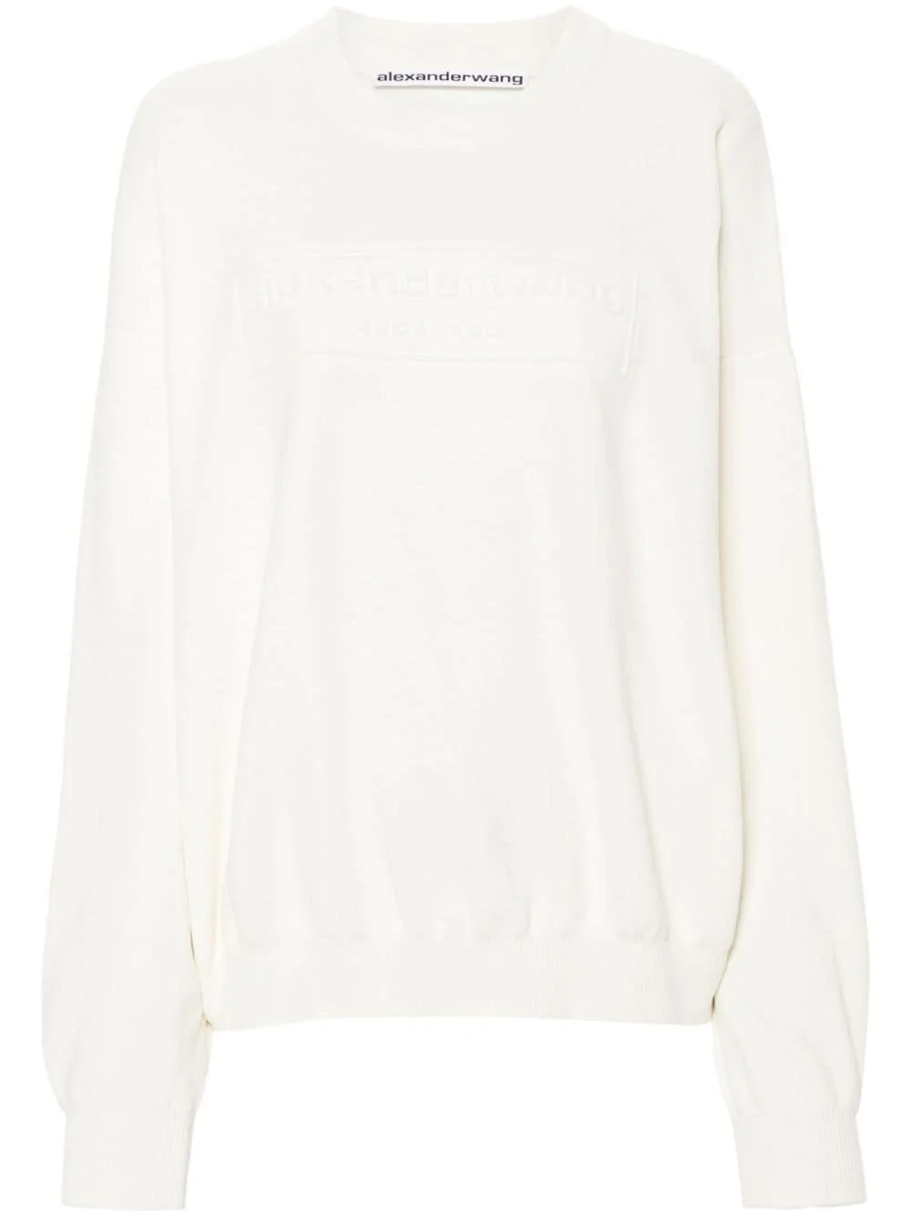 logo-embroidered ribbed jumper - 1