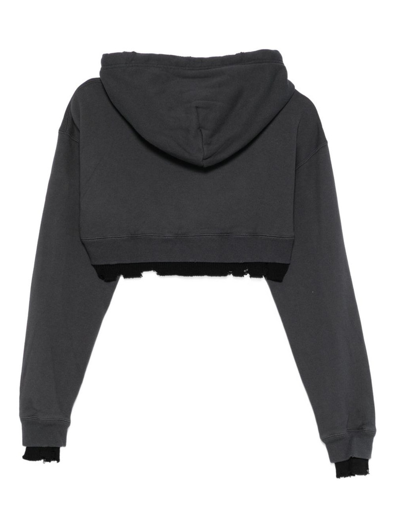 Maison MIHARAYASUHIRO layered hooded cropped jacket outlook