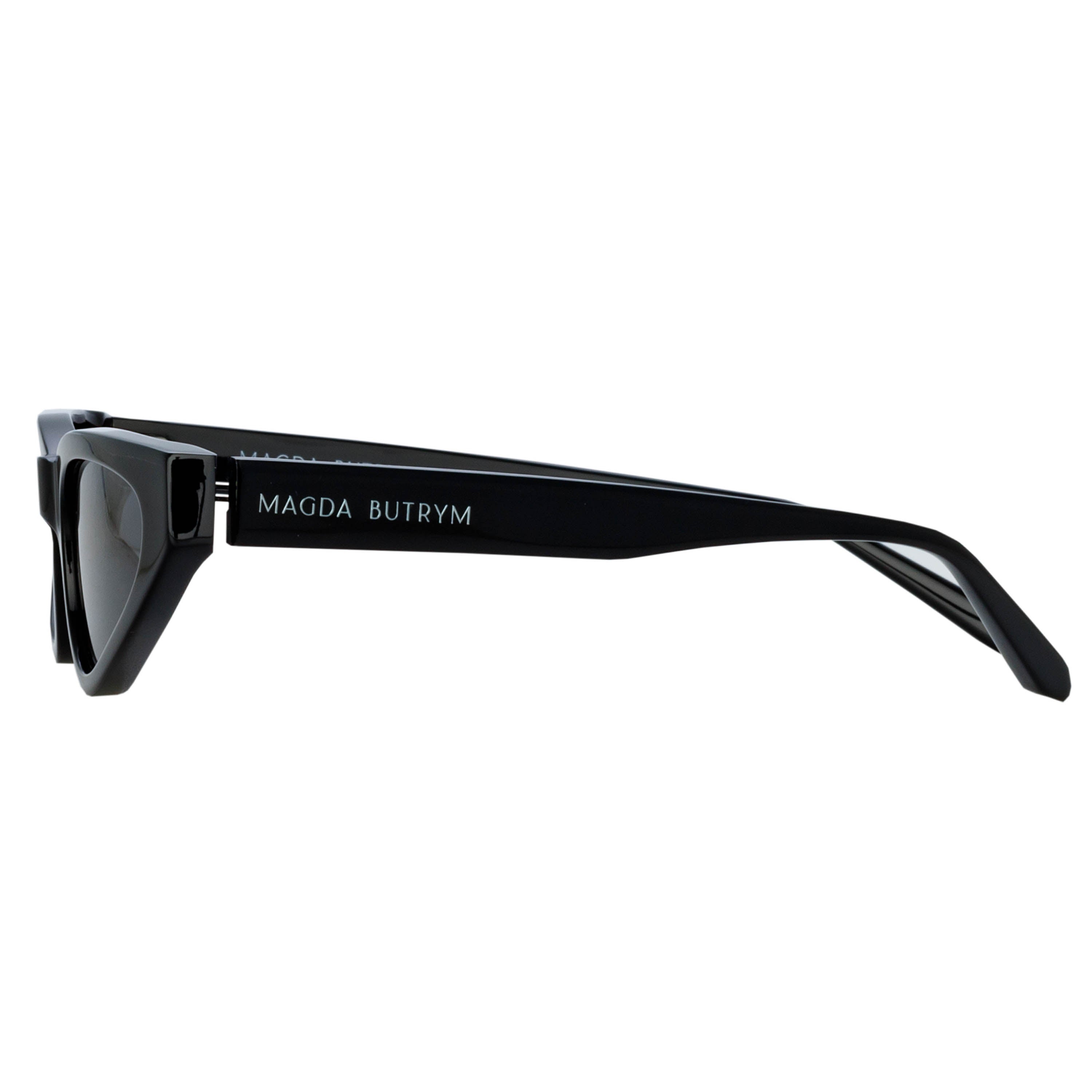 Slim Cat Eye Sunglasses in Black - 4