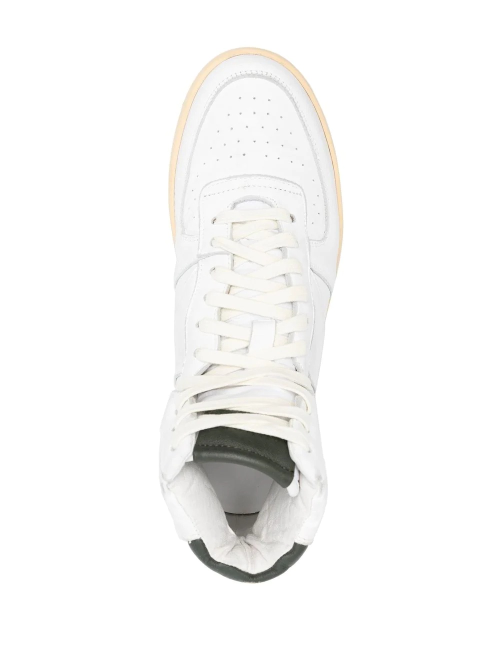 high-top leather sneakers - 4