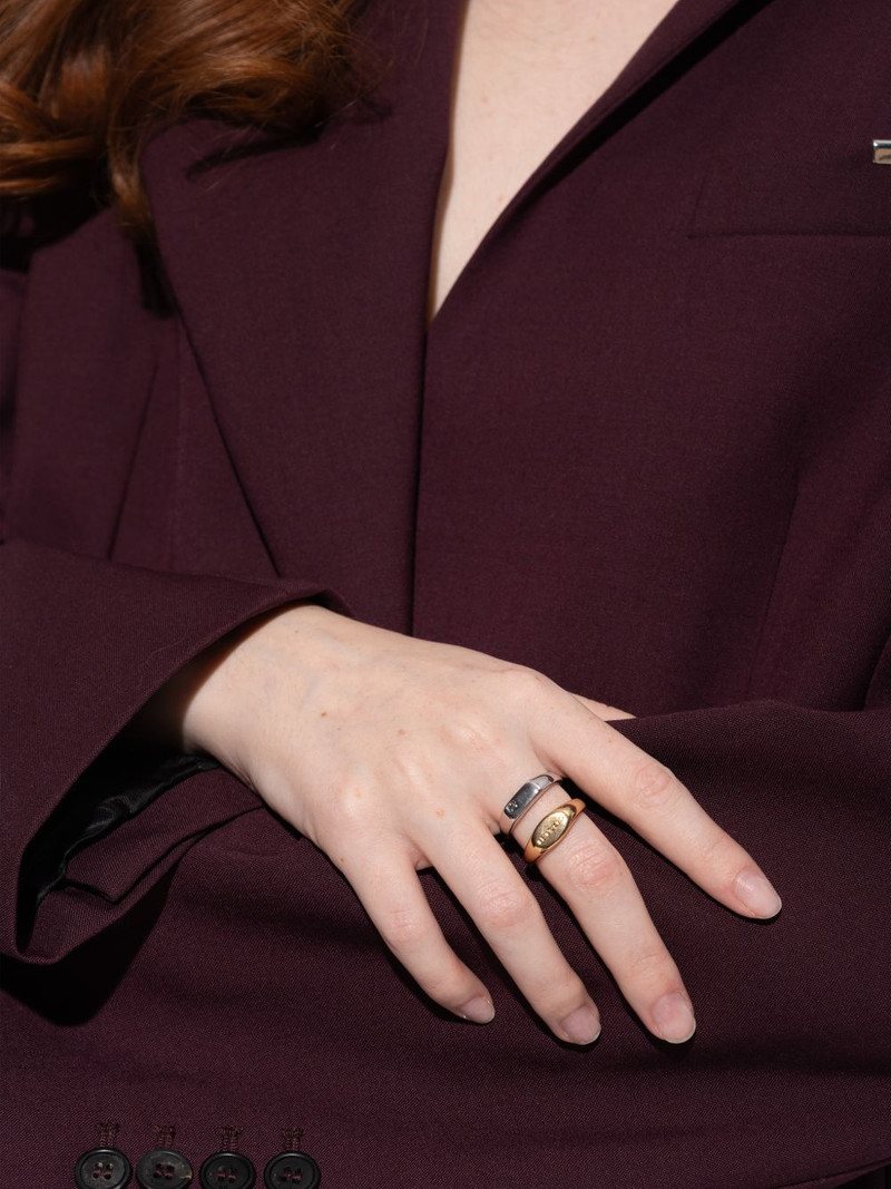 COACH logo plaque ring set of two outlook