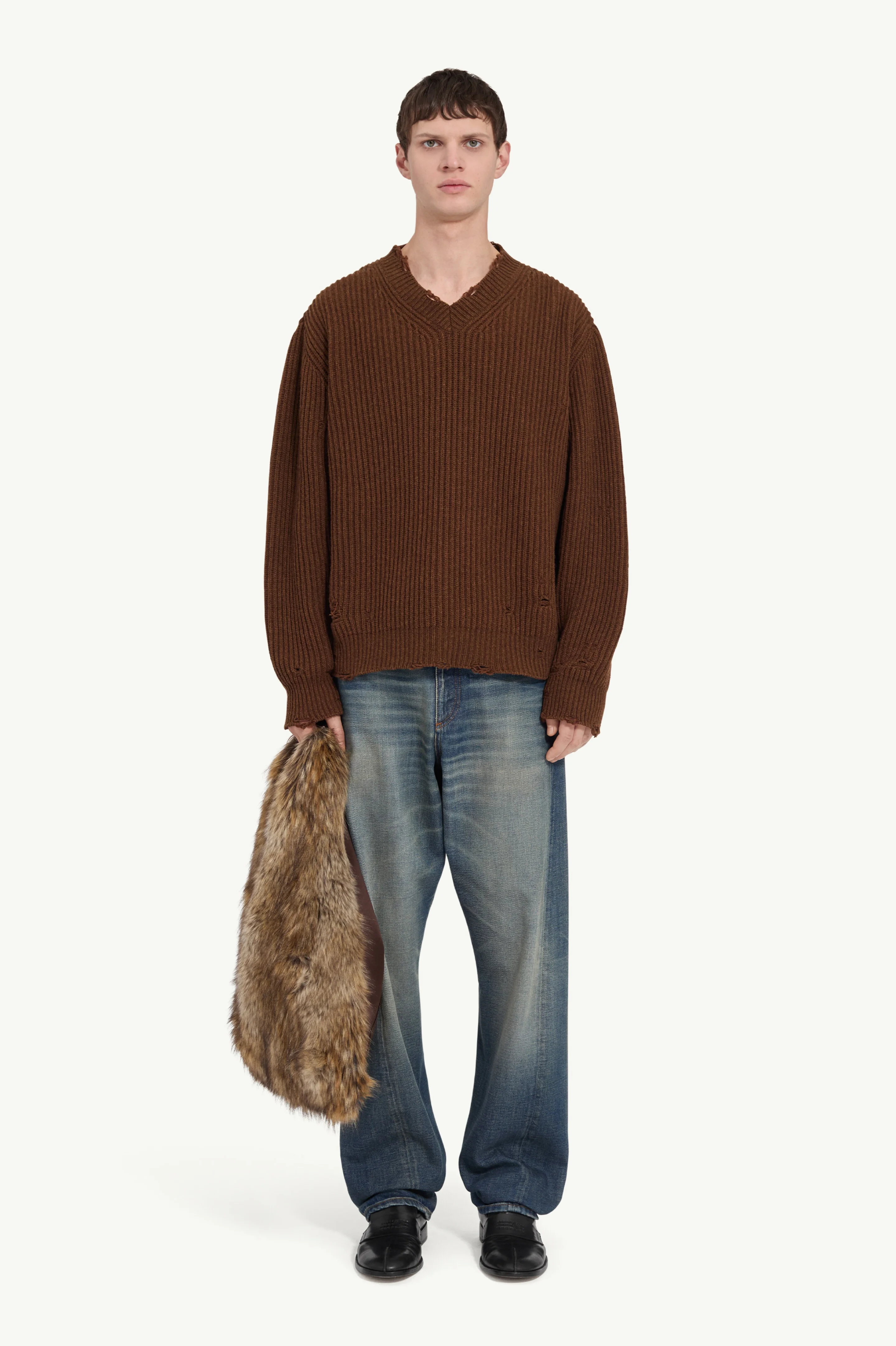 Ribbed wool knit - 1