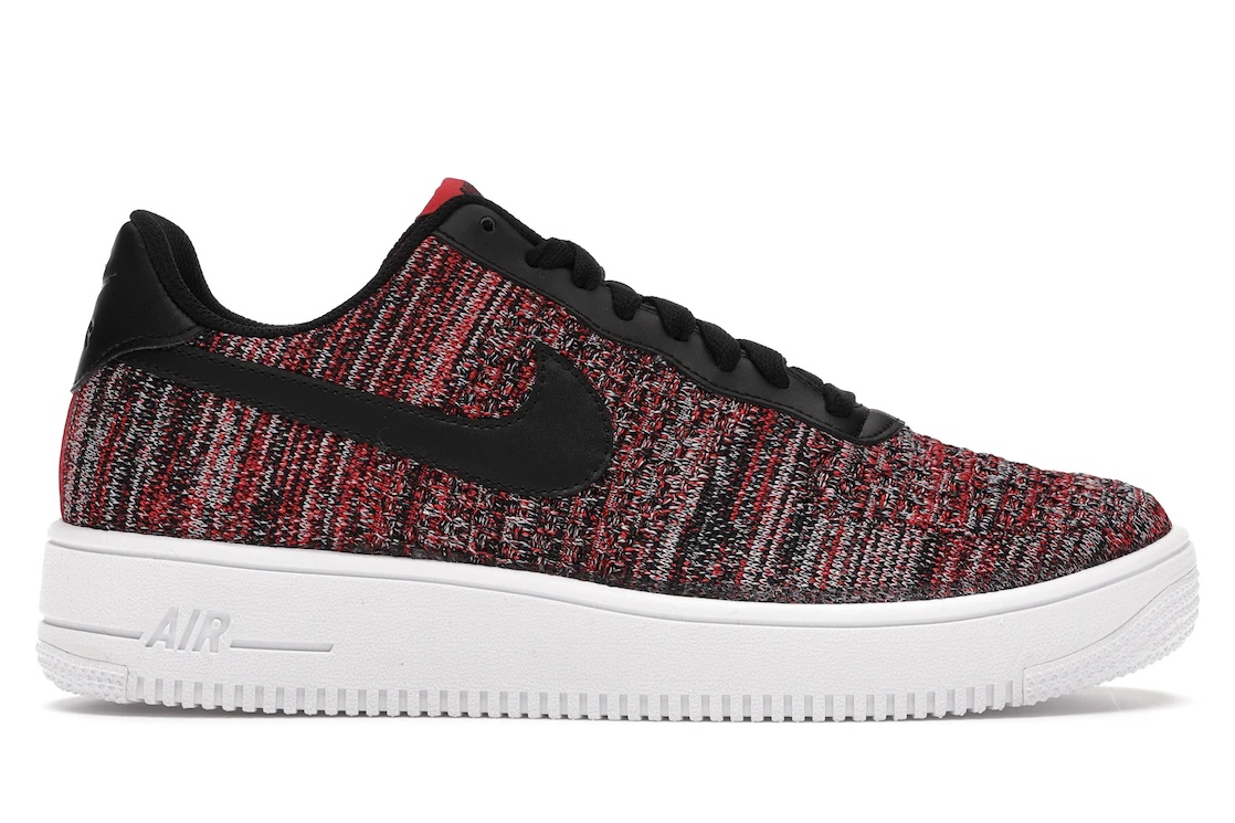 Nike Air Force 1 Flyknit 2.0 University Red Black - 1