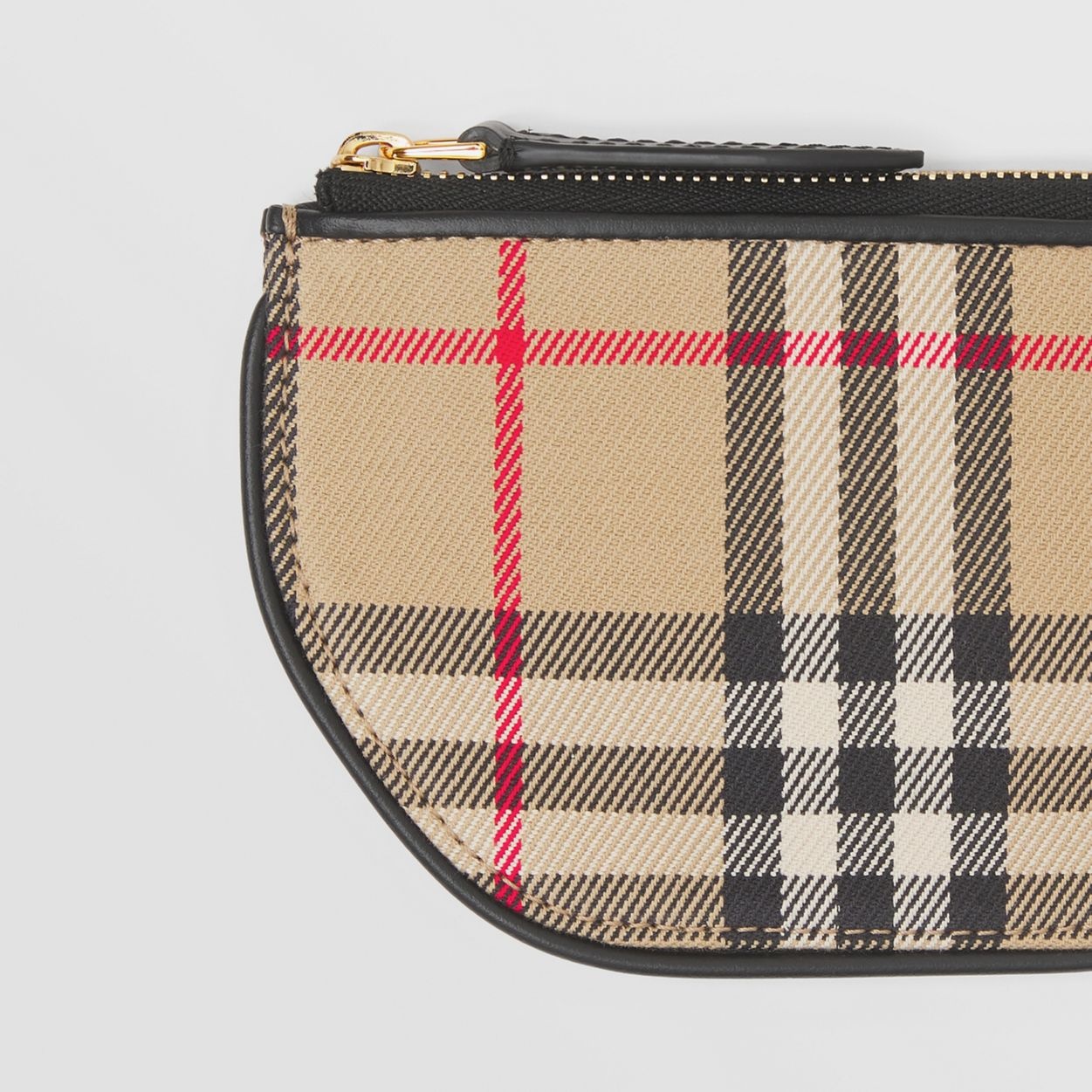 Vintage Check Cotton Olympia Coin Case - 2