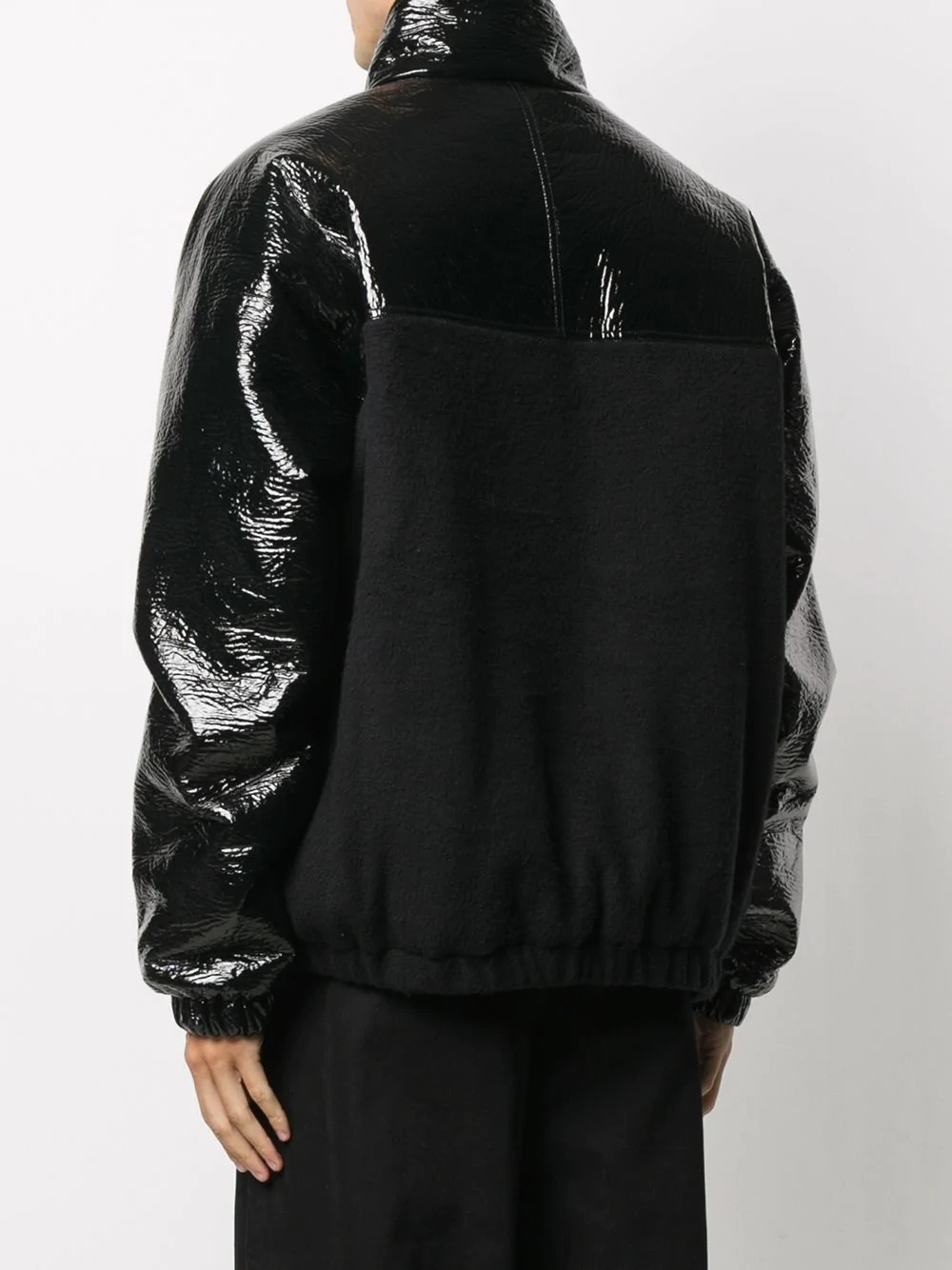 panelled high-neck windbreaker - 4