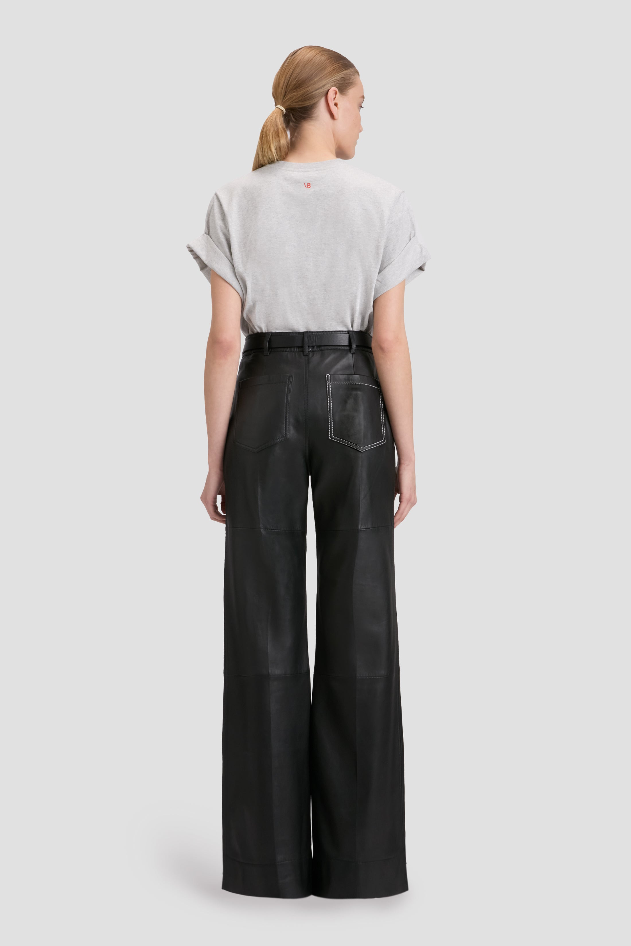 Asymmetric Relaxed Fit T-Shirt In Grey Marl - 4