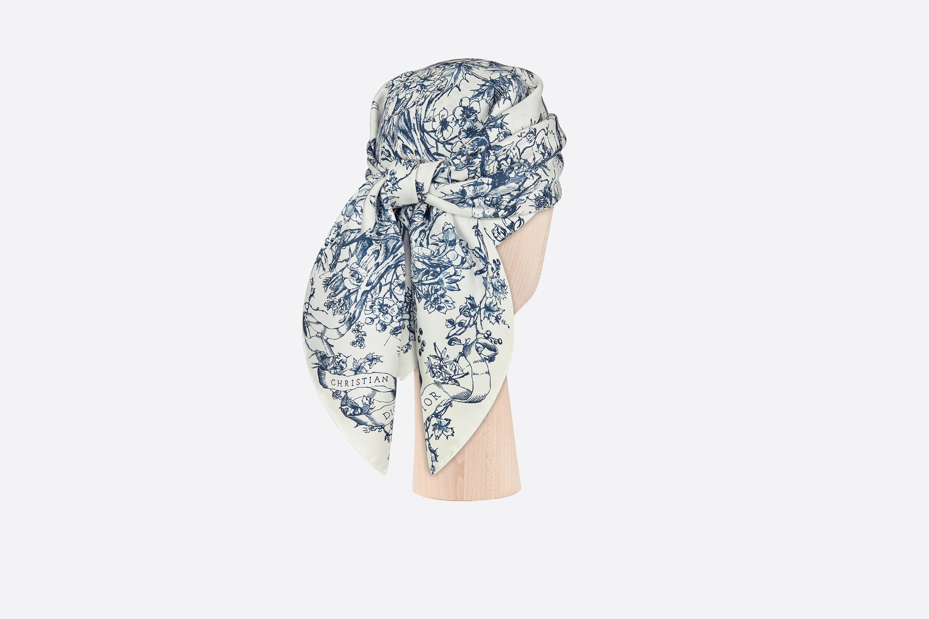 Toile de Jouy Flowers Square Scarf - 3