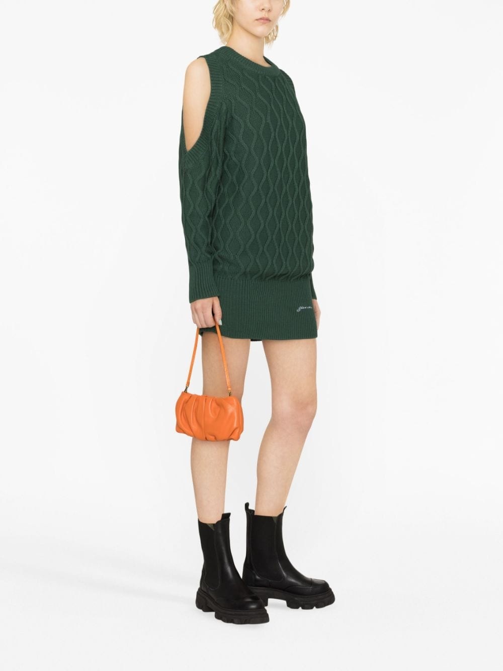 cold-shoulder knitted dress - 4