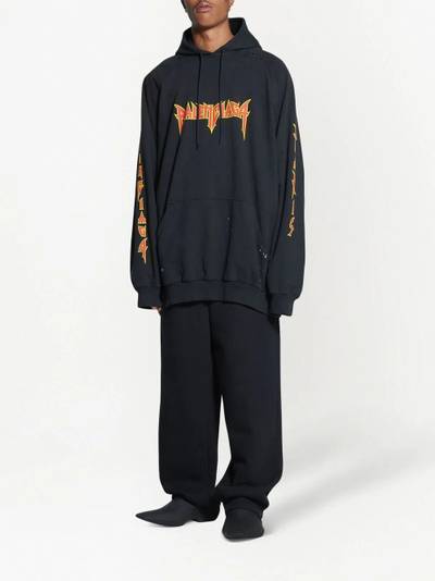 BALENCIAGA metal logo oversized hoodie outlook