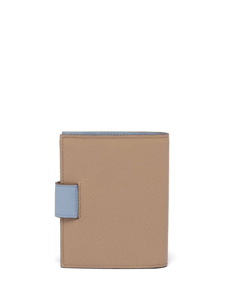 Saffiano logo-plaque bi-fold wallet - 2