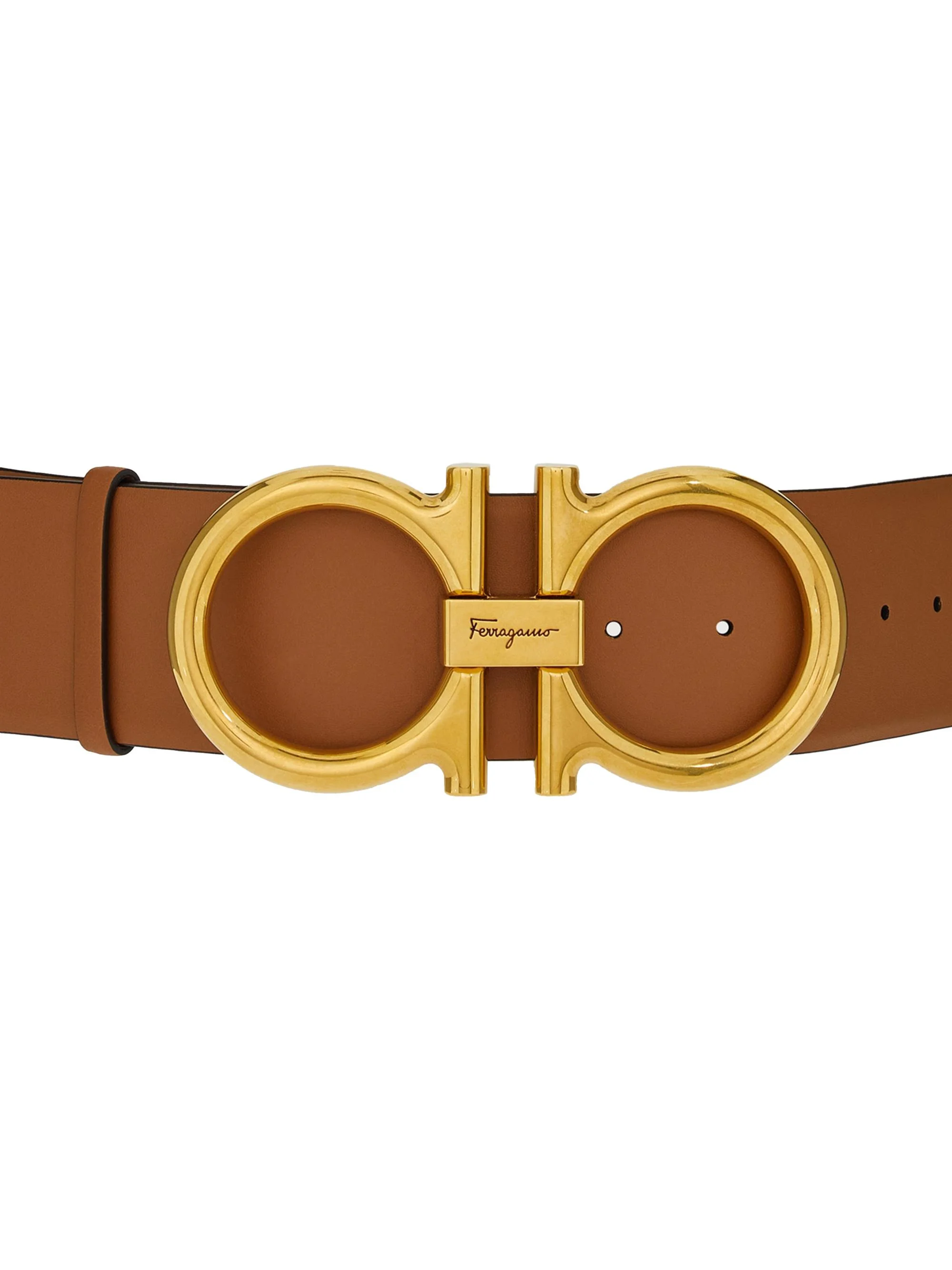 Women's Oltre New Gancini Leather Belt - Sella - 1