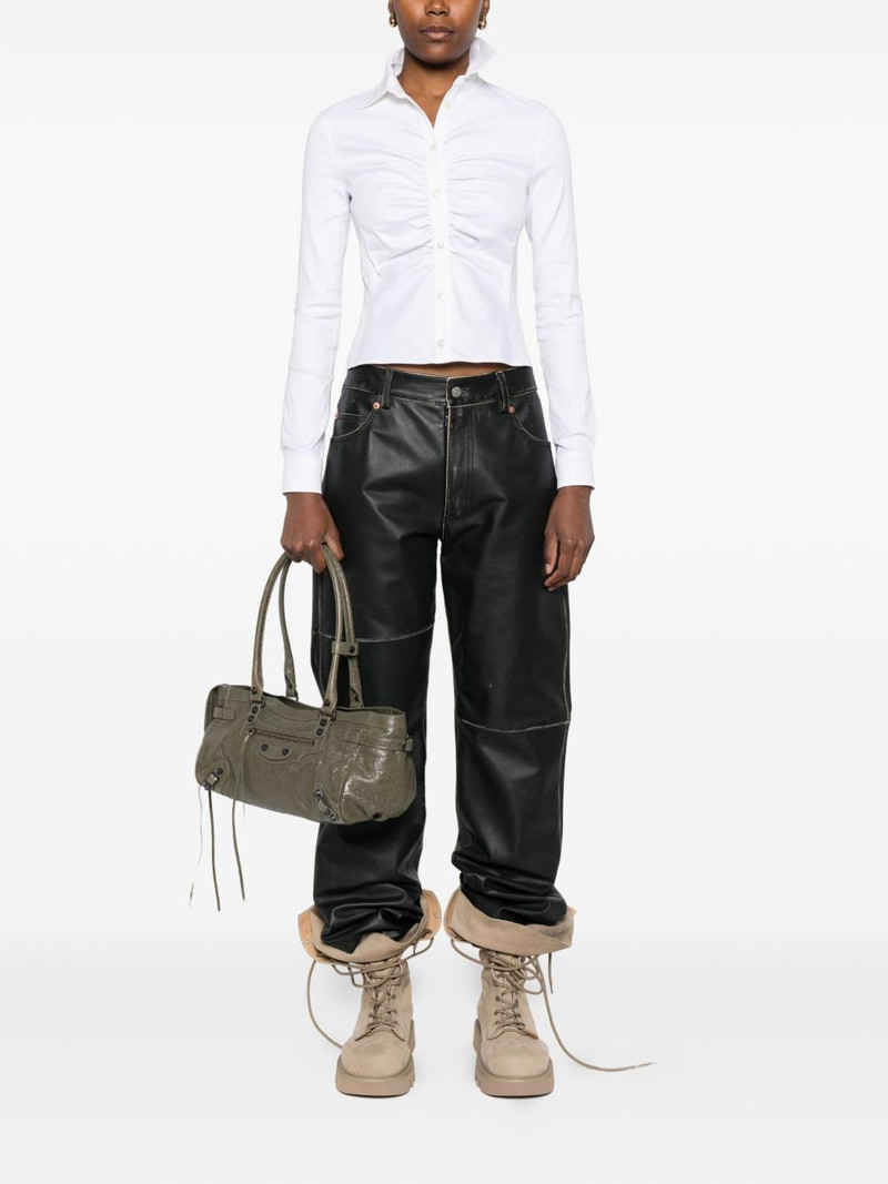 BALENCIAGA ruched long-sleeve shirt outlook