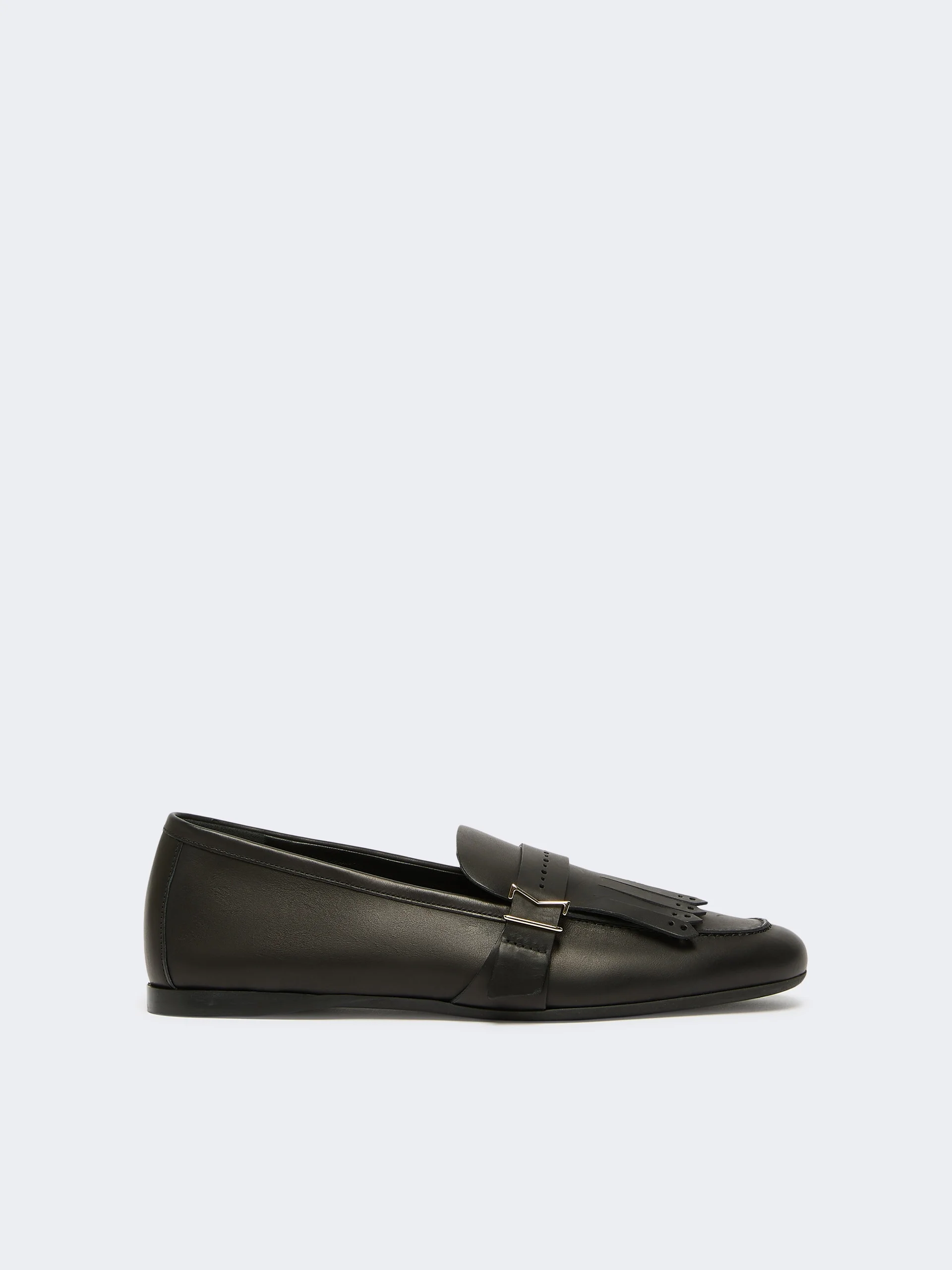 MISTER Leather loafers with fringe - BLACK - 1