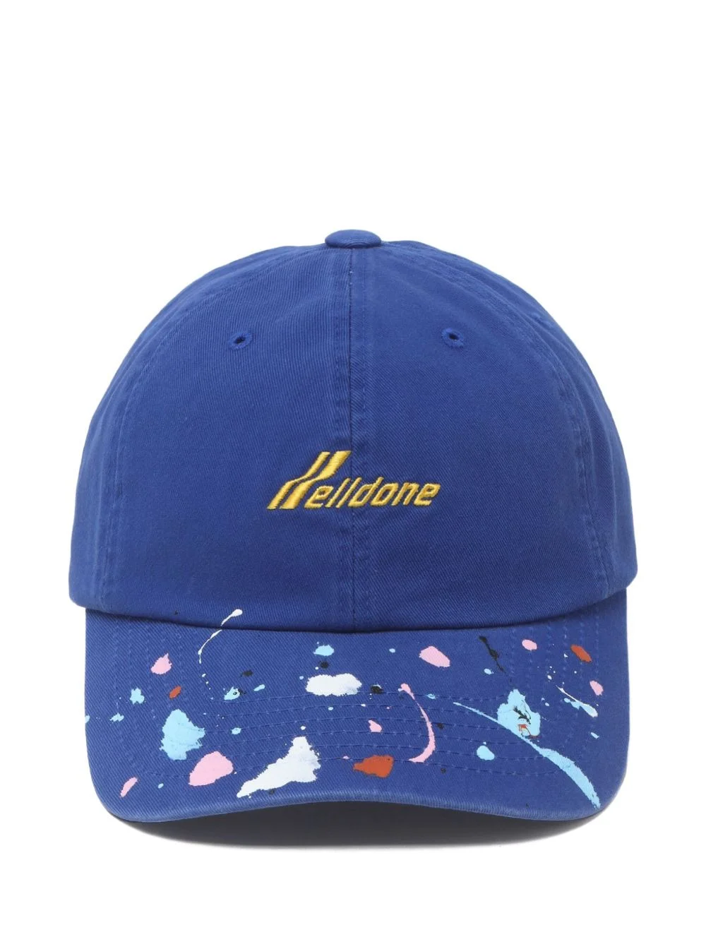 embroidered-logo paint-splatter cap - 1