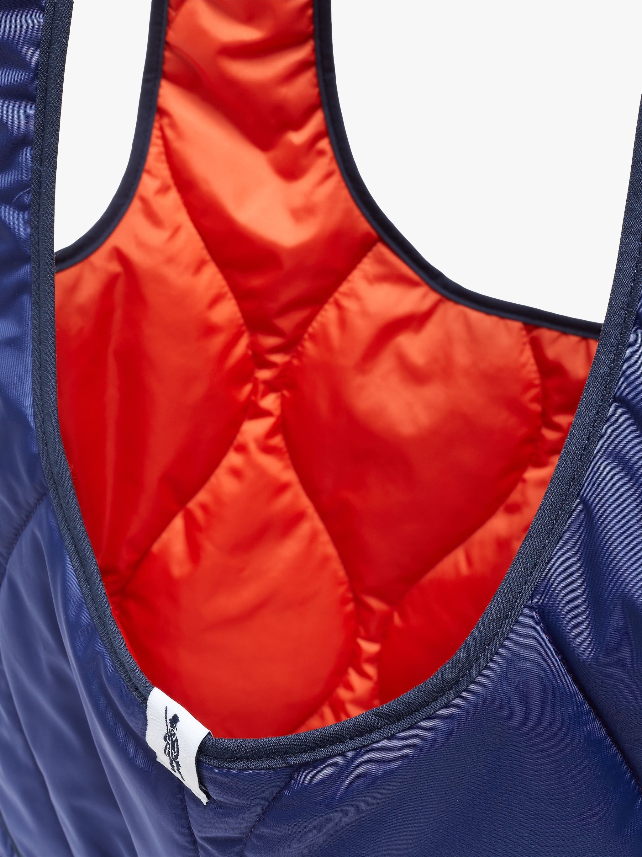 NAVY X ORANGE QUILTED NYLON MARKET BAG | ACC-BA01 - 5
