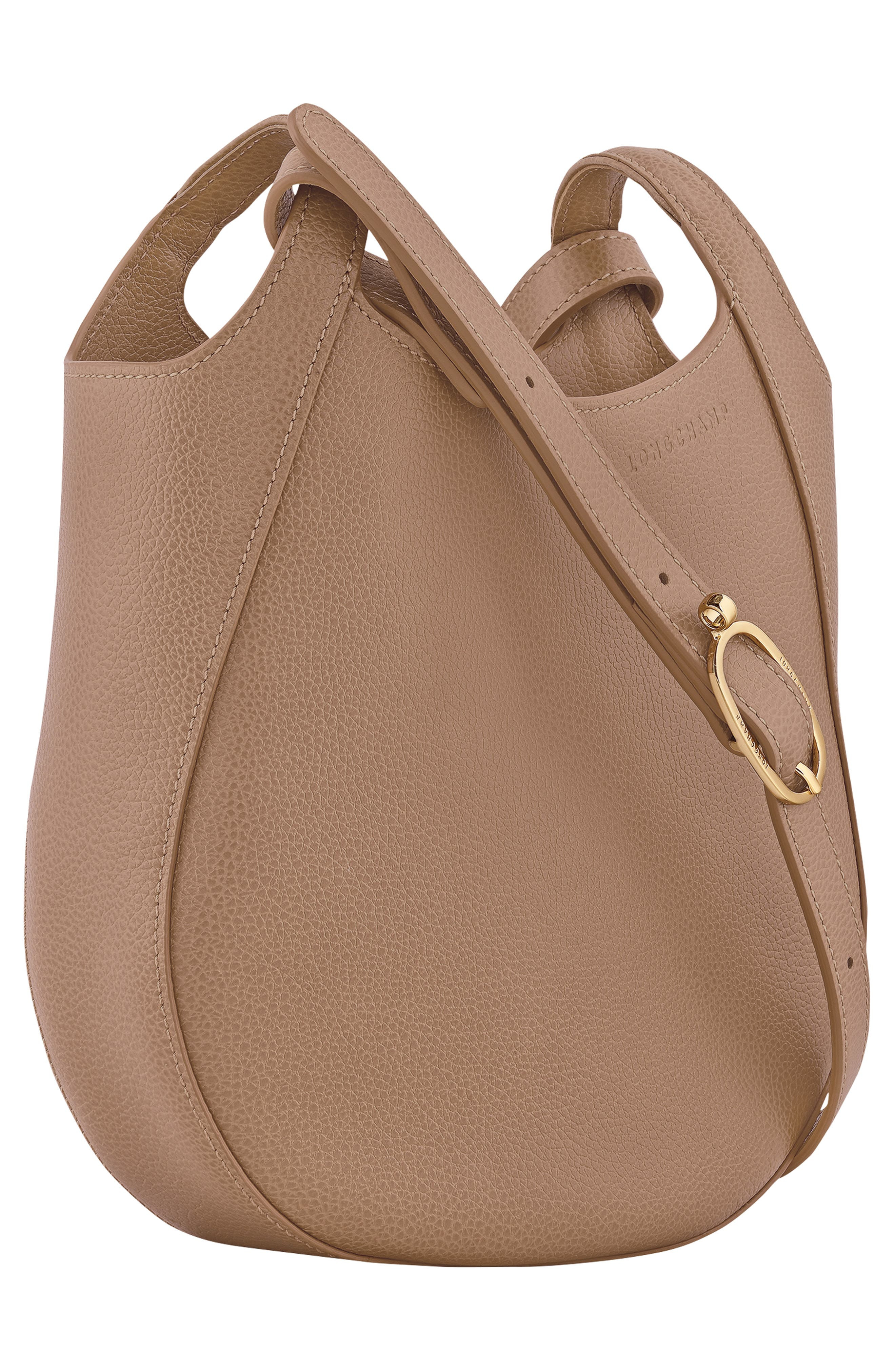 Longchamp Small Le Foulonne Leather Crossbody Bag in Biscuit at Nordstrom - 4