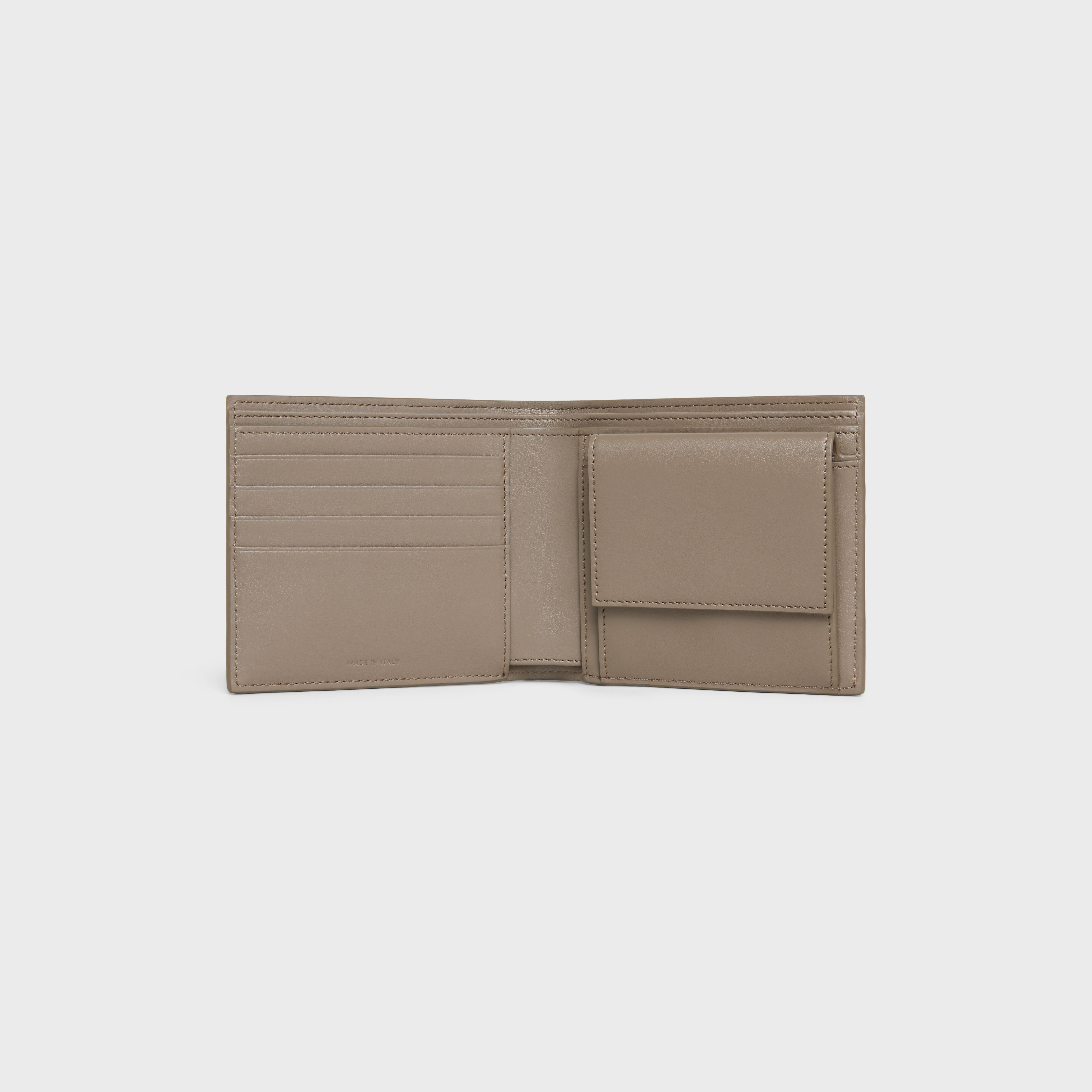 Bi-fold Wallet with Coin Compartment in SHINY CALFSKIN - 4